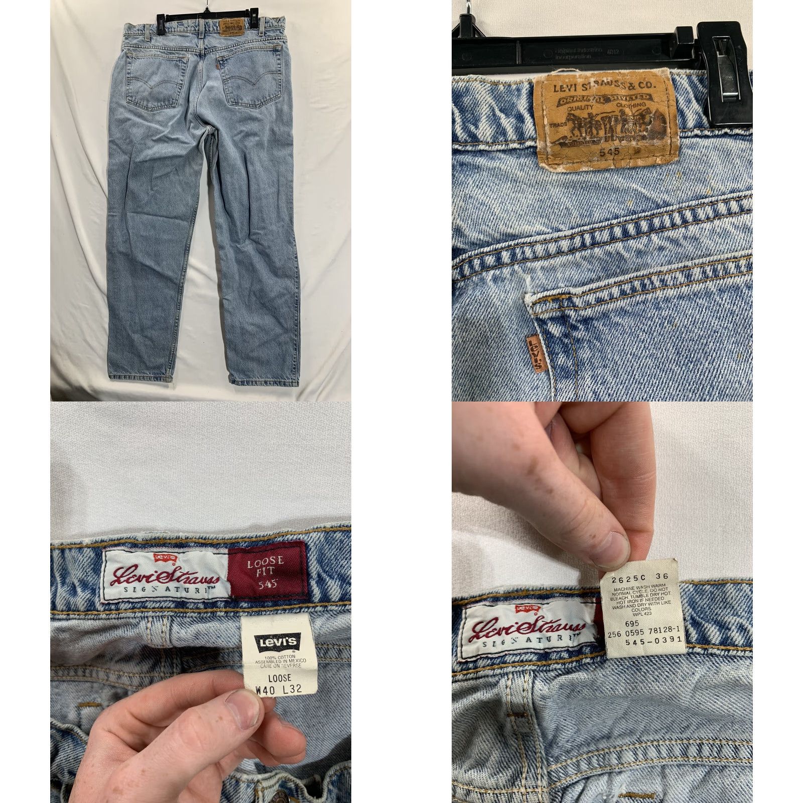 Levi's VINTAGE Levi's Jeans 545 Mens Regular Straight 38x31 Blue Denim USA 545/Levi's 545 Mens Loose Fit Jeans Blue Denim 38x31 Medium Wash Size US 38 / EU 54 - 8 Thumbnail
