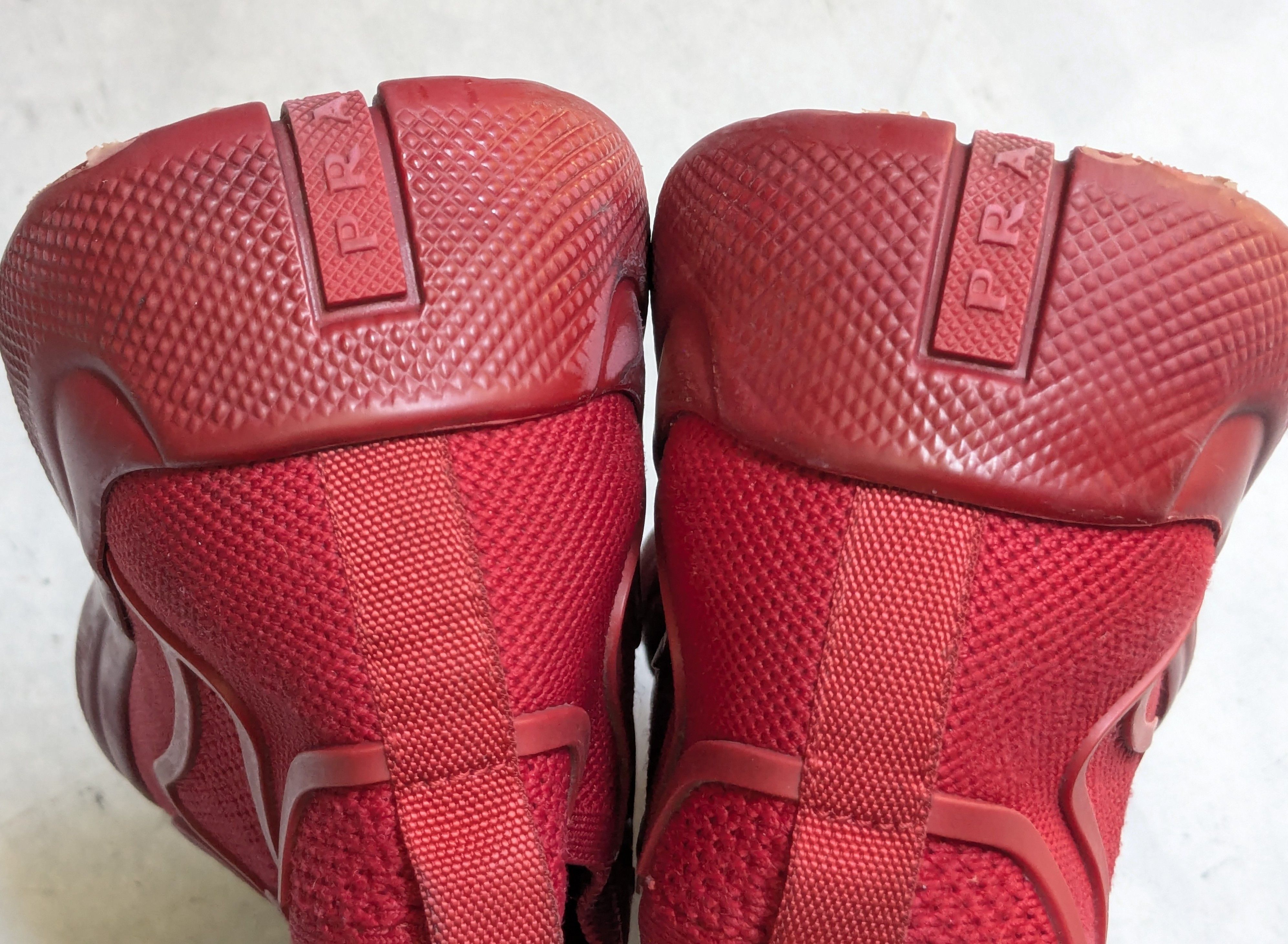 Prada Prada America's Cup Sneakers Red 9 Knit Low Tops Size US 9 / EU 42 - 14 Thumbnail