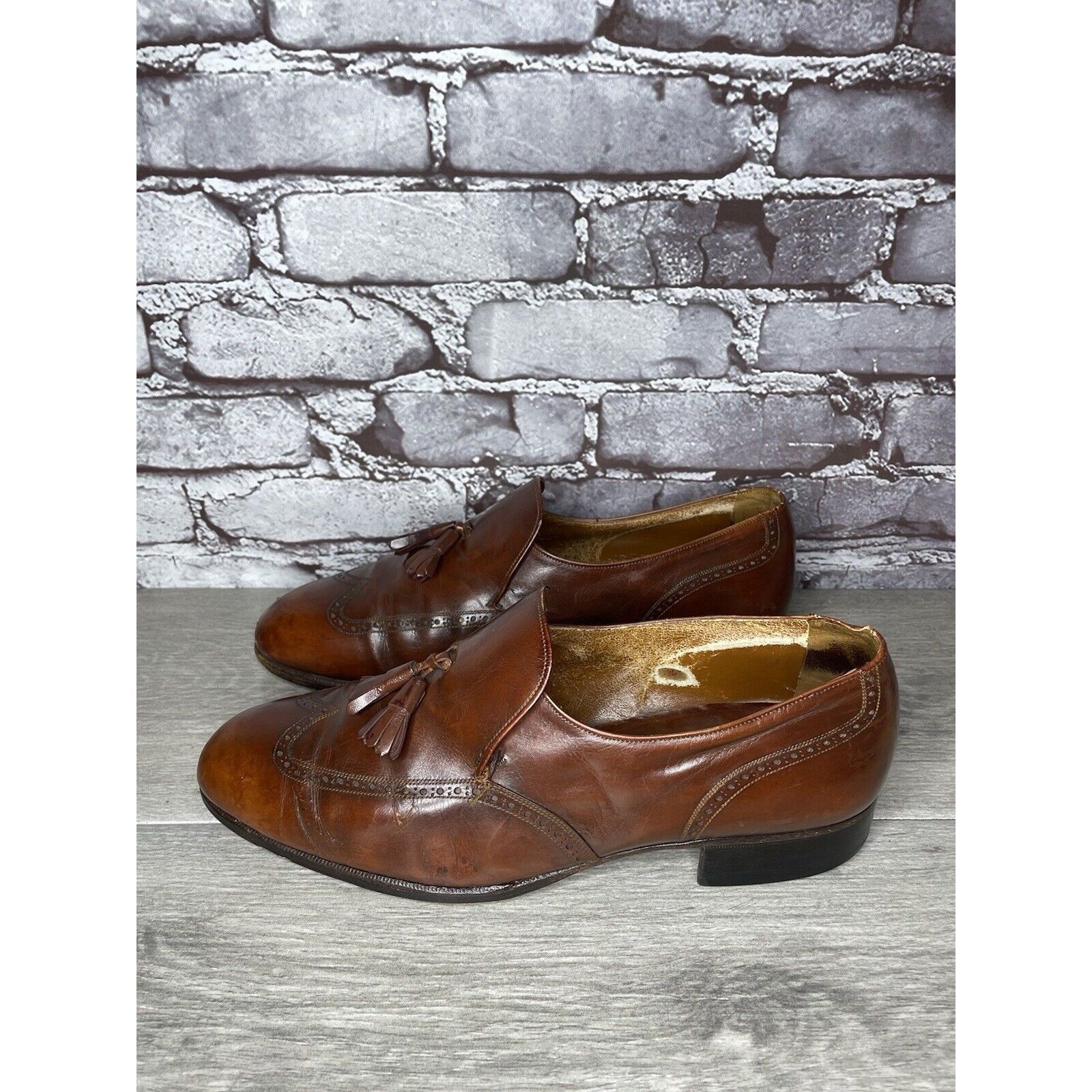 Bally Bally Satolas Brown Leather Wingtip Tassel Loafer Dress Shoe Size US 10 / EU 43 - 24 Thumbnail
