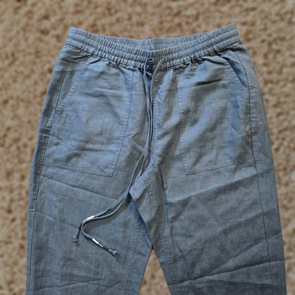 J.Crew J.Crew Pants Casual Linen Blend Tapered Ankle Womens Small Green Pull On Fit Size 28" / US 6 / IT 42 - 1 Thumbnail