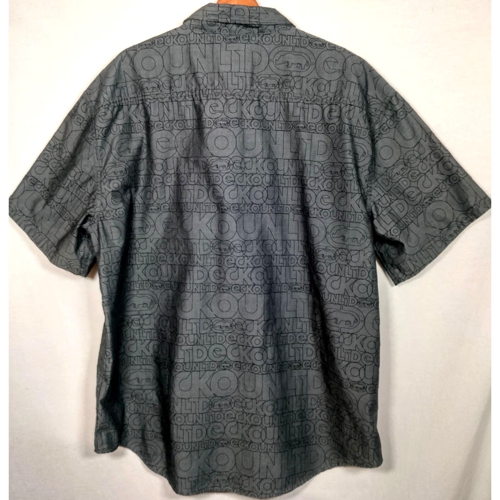 Ecko Unltd. VINTAGE Ecko Unltd Shirt 2XL Gray All Over Print Logo Spellout Streetwear Men T-Shirt Size US XXL / EU 58 / 5 - 3 Thumbnail