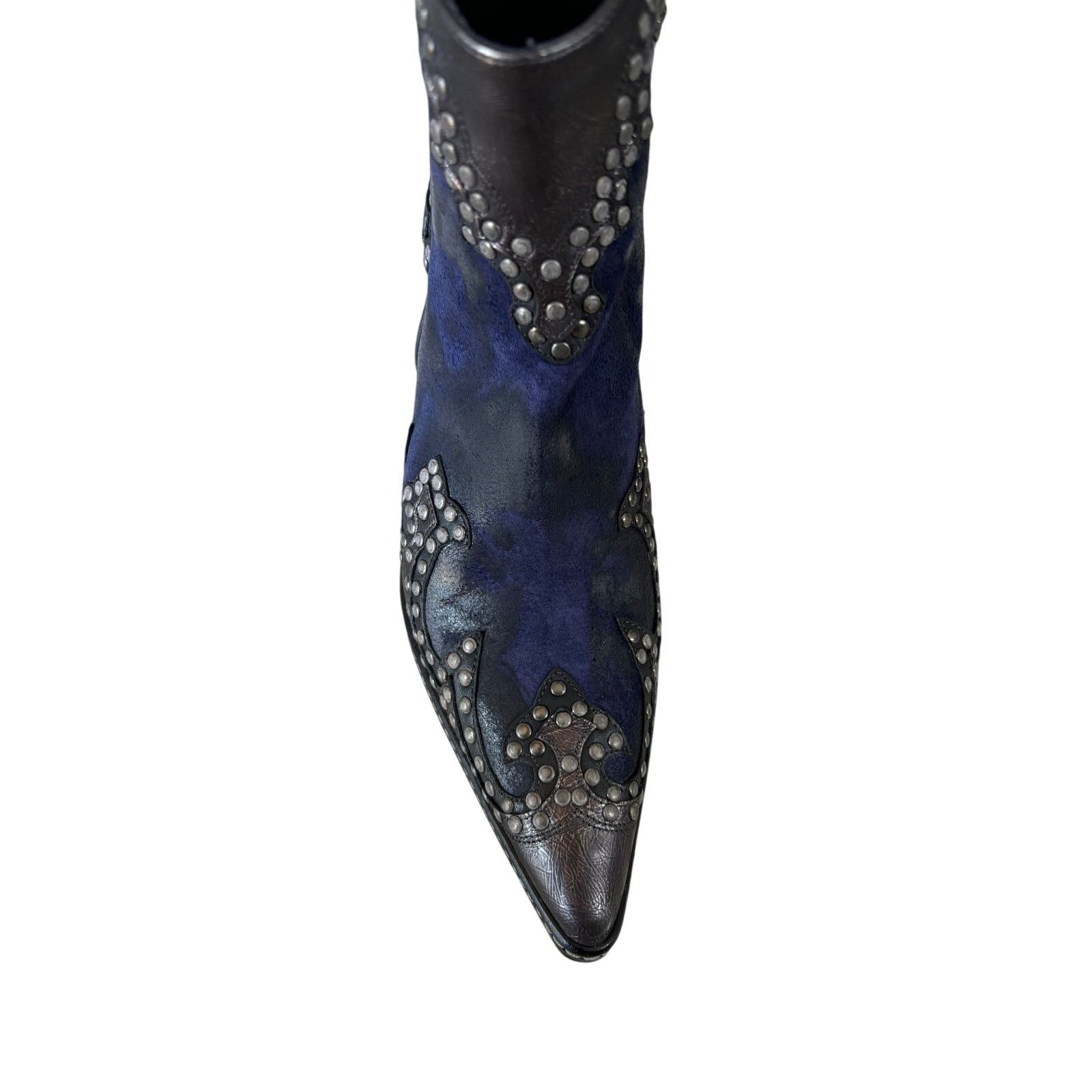 Donald Pliner Donald Pliner Western Suede Metallic Leather Boot $625 NWT Size US 6 / IT 36 - 9 Thumbnail