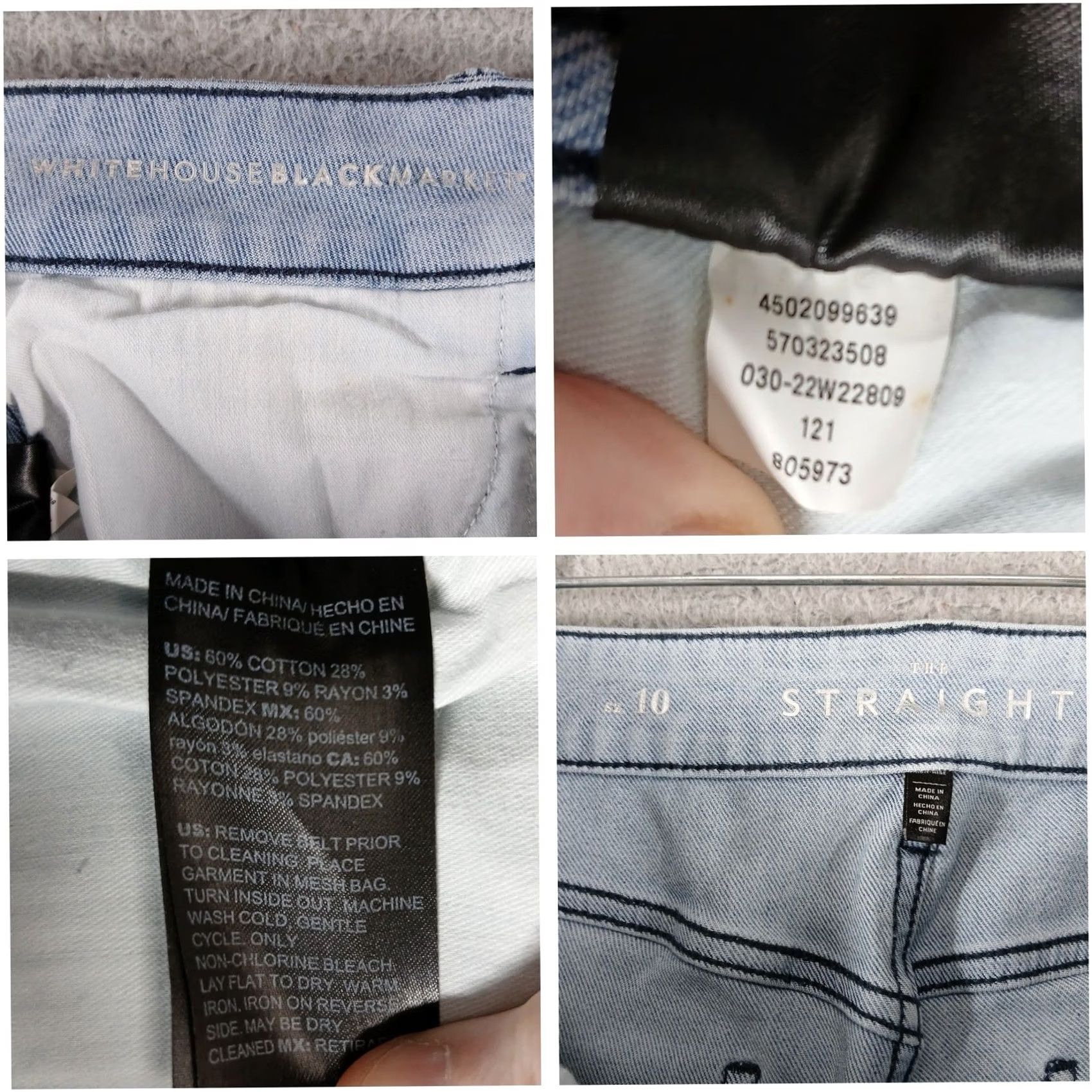 White House Black Market VINTAGE? No. White House Black Market The Straight High Rise Stretch Jeans 10 Blue EUC Size 24" / US 00 / IT 34 - 4 Thumbnail