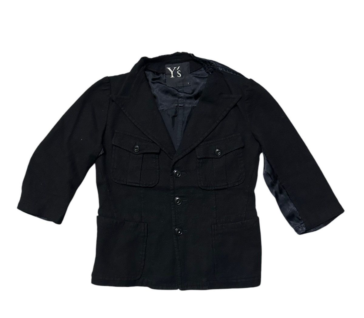 Yohji Yamamoto Y’s Yohji Yamamoto two layer linen wool coat Size S / US 4 / IT 40 - 1 Thumbnail