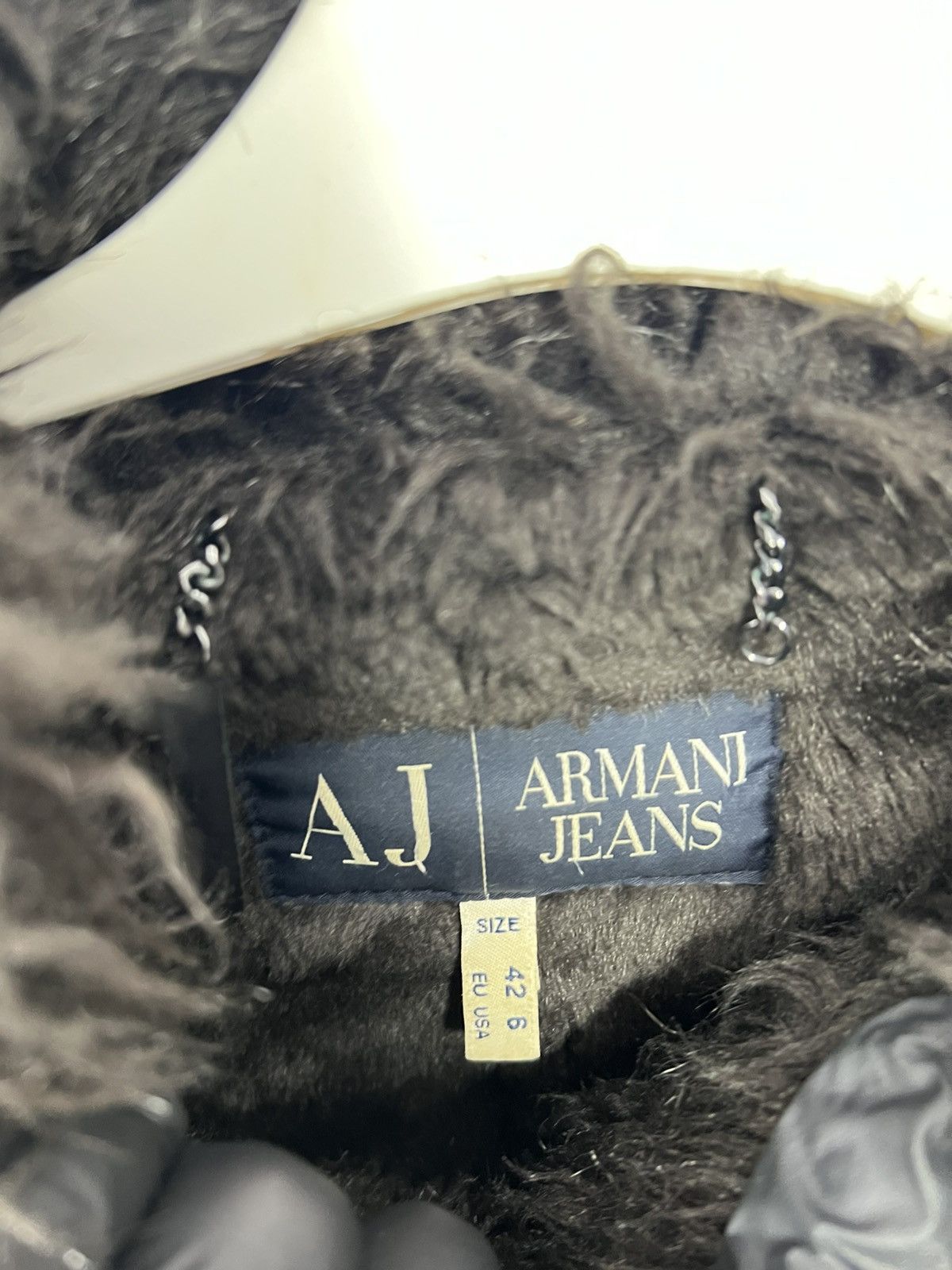 Giorgio Armani Vintage streetwear Y2k Armani Jeans Faux Fur Coat Jacket Size M / US 6-8 / IT 42-44 - 8 Thumbnail