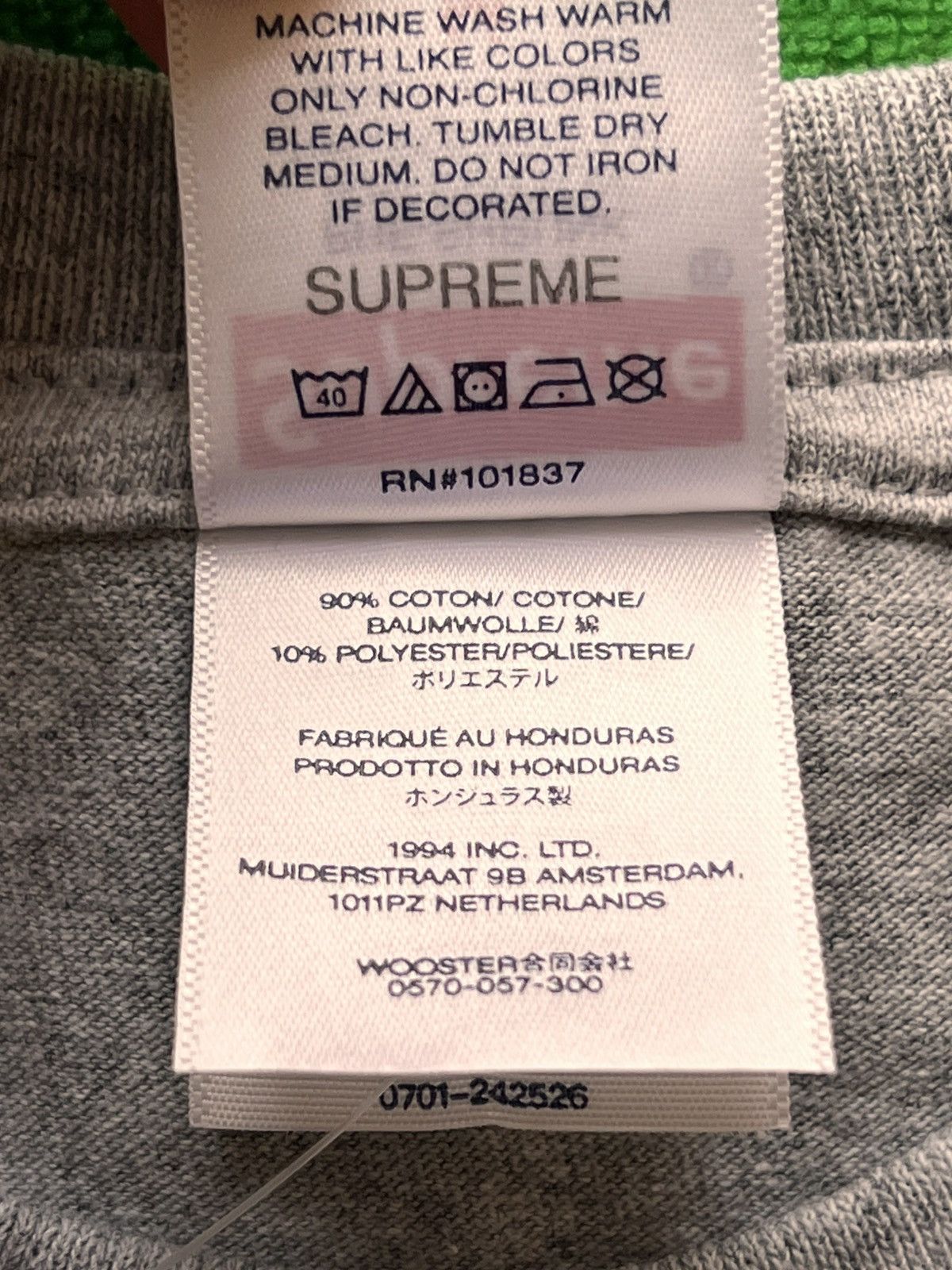 Supreme Supreme Arabic Box Logo Tee Grey M red t-shirt white ss26 Size US M / EU 48-50 / 2 - 20 Thumbnail