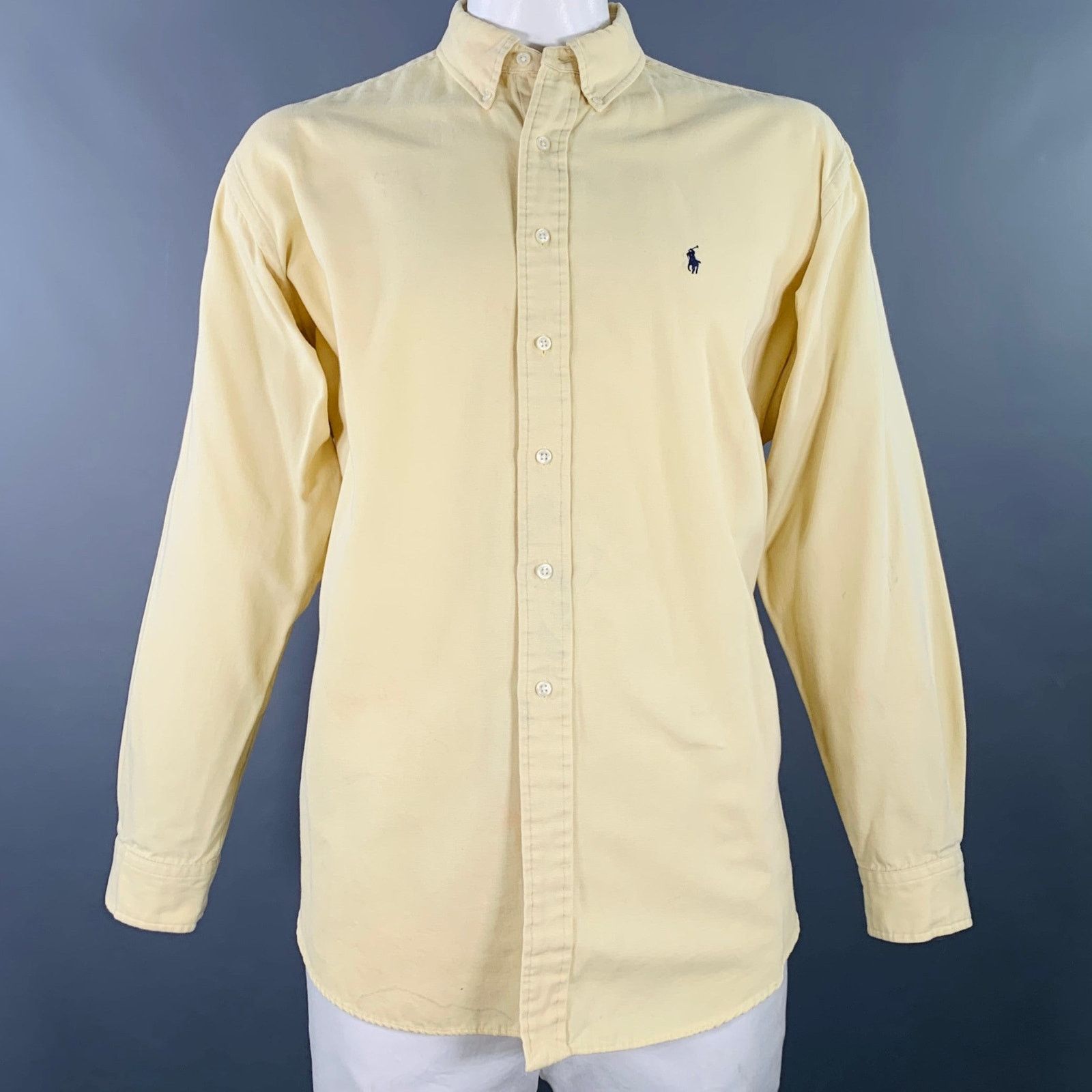 Ralph Lauren Size XL Yellow Cotton Button Down Long Sleeve Shirt Size US XL / EU 56 / 4 - 1 Thumbnail