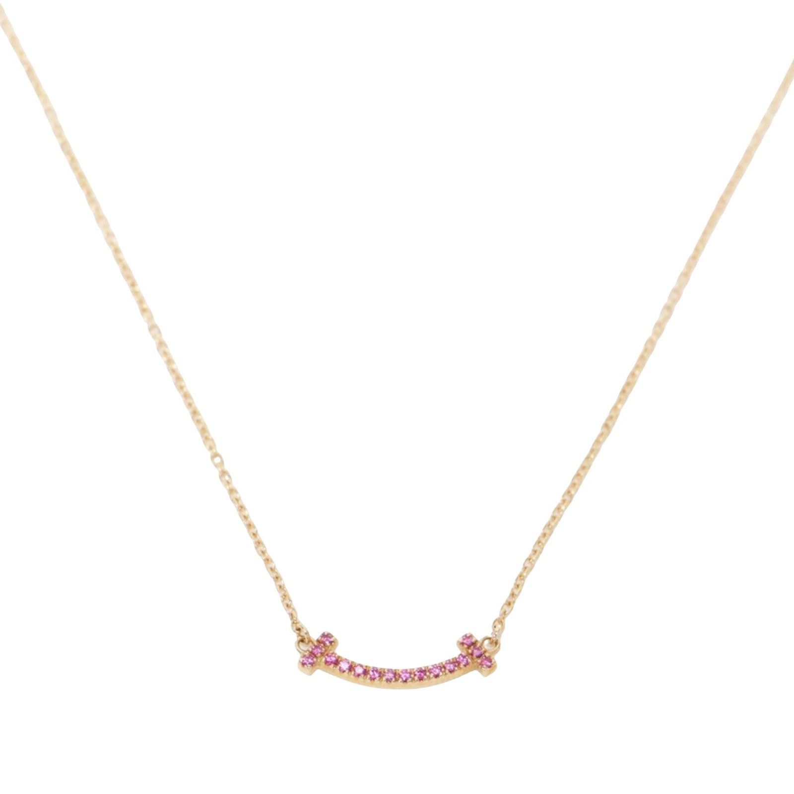 Tiffany & Co. Smile Necklace Pink Sapphire