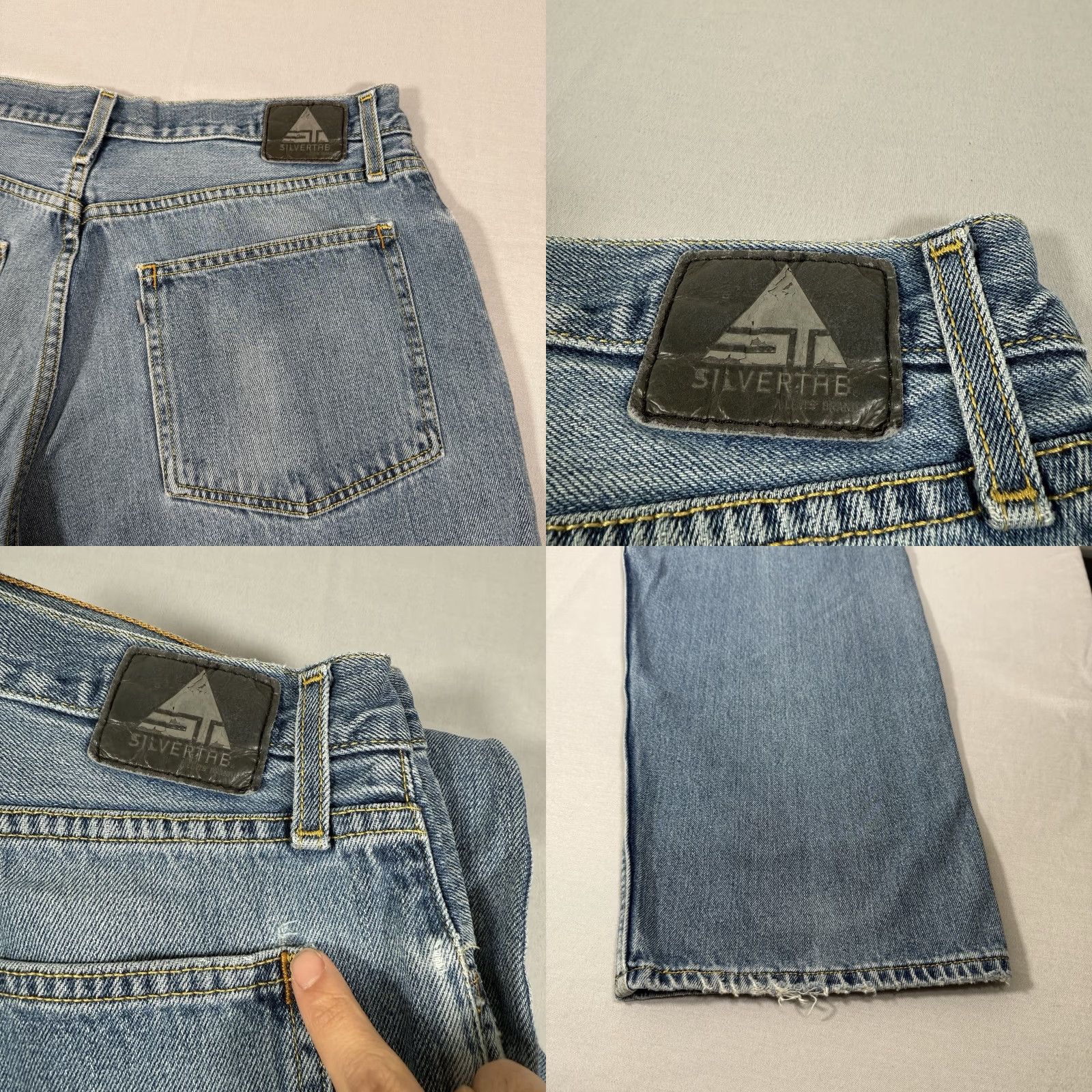 Levi's VINTAGE Levi's Silvertab Jeans Mens 38x34 Blue Denim Wide-Leg Relaxed 90s Y2K Baggy/Men's Pants Size US 38 / EU 54 - 8 Thumbnail