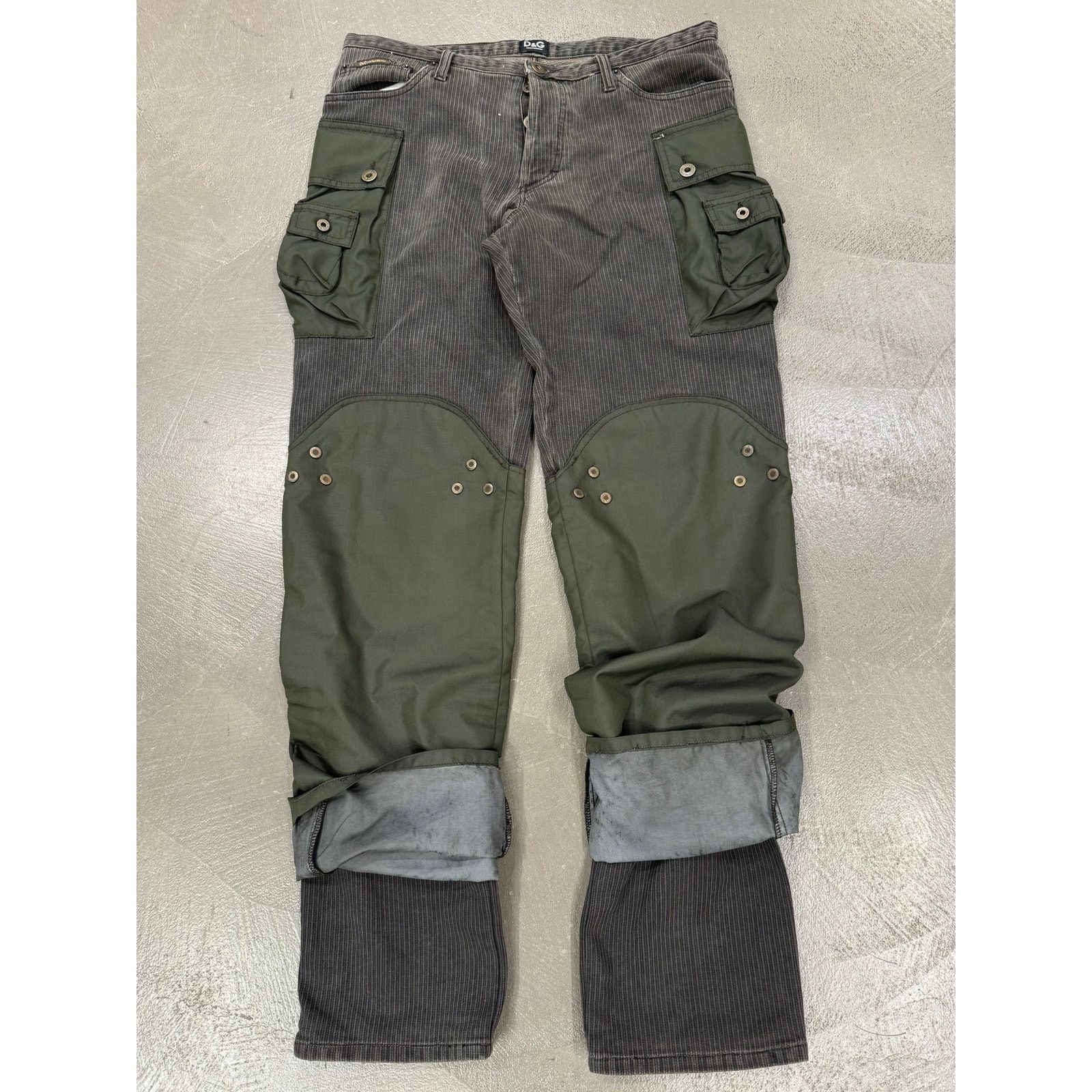 Dolce & Gabbana A/W2004 Dolce & Gabbana double layer hybrid cargo pants Size US 33 - 2 Thumbnail