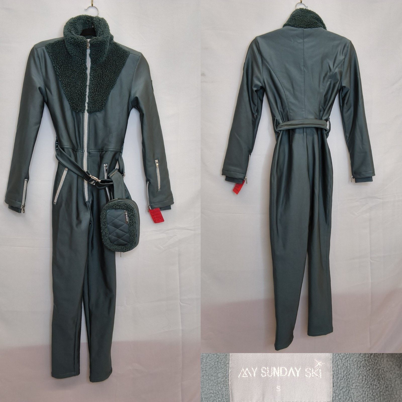 Other My Sunday Ski One Piece Snow Suit Women's S Blue w/ Belt Bag Size 26" / US 2 / IT 38 - 1 Thumbnail