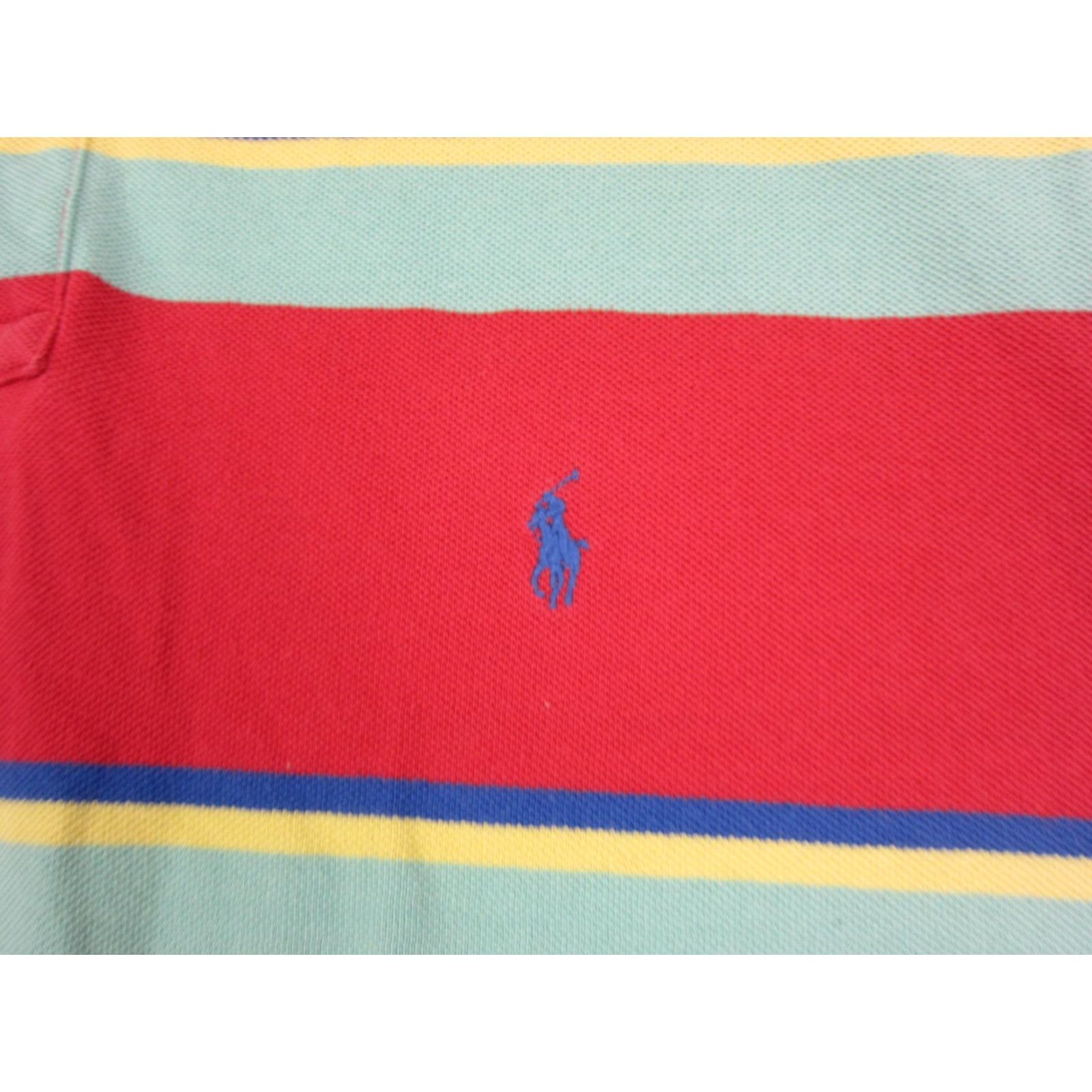 Polo Ralph Lauren VINTAGE Polo Ralph Lauren Polo Shirt Mens 2XL XXL Red Green Striped Pony Golf Size US XXL / EU 58 / 5 - 3 Thumbnail