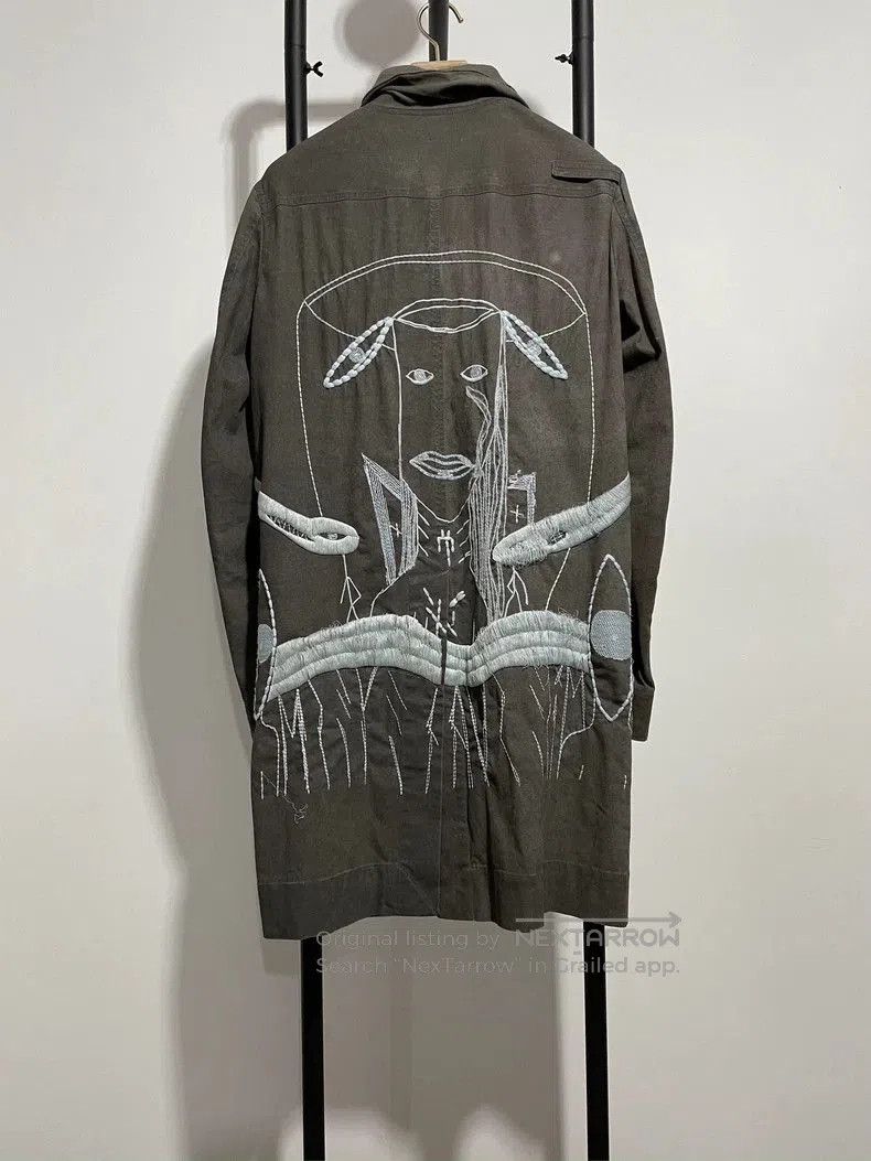Rick Owens Rick Owens MA1 Long Jacket with Embroidery. Size US L / EU 52-54 / 3 - 3 Thumbnail