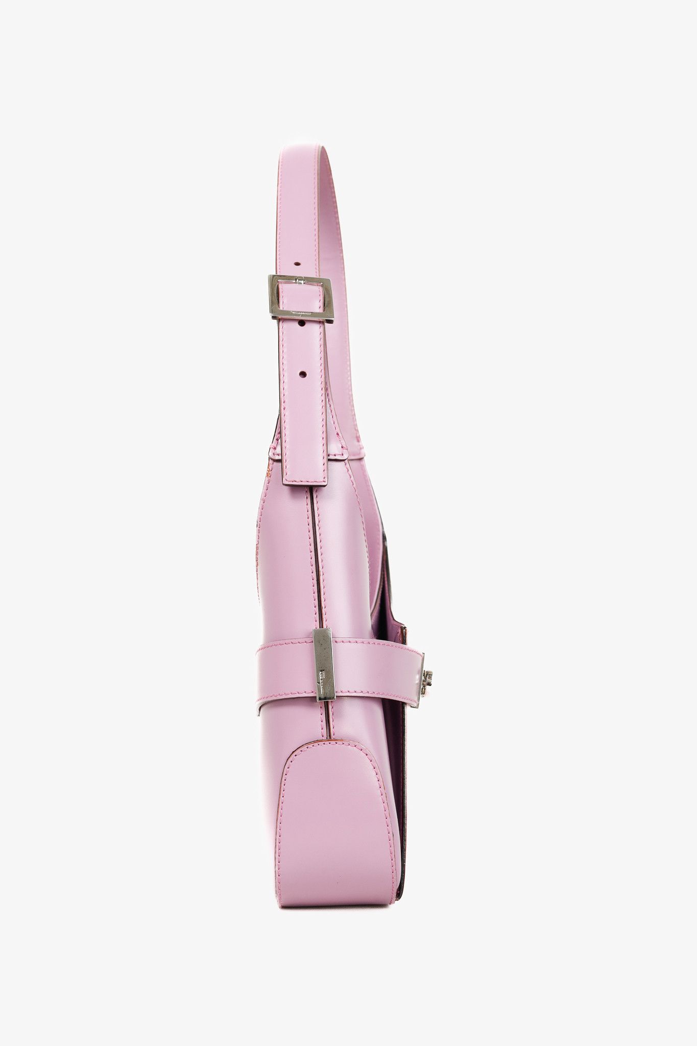 Salvatore Ferragamo Salvatore Ferragamo Hobo Lilac Leather Mini Shoulder Bag Size ONE SIZE - 3 Thumbnail