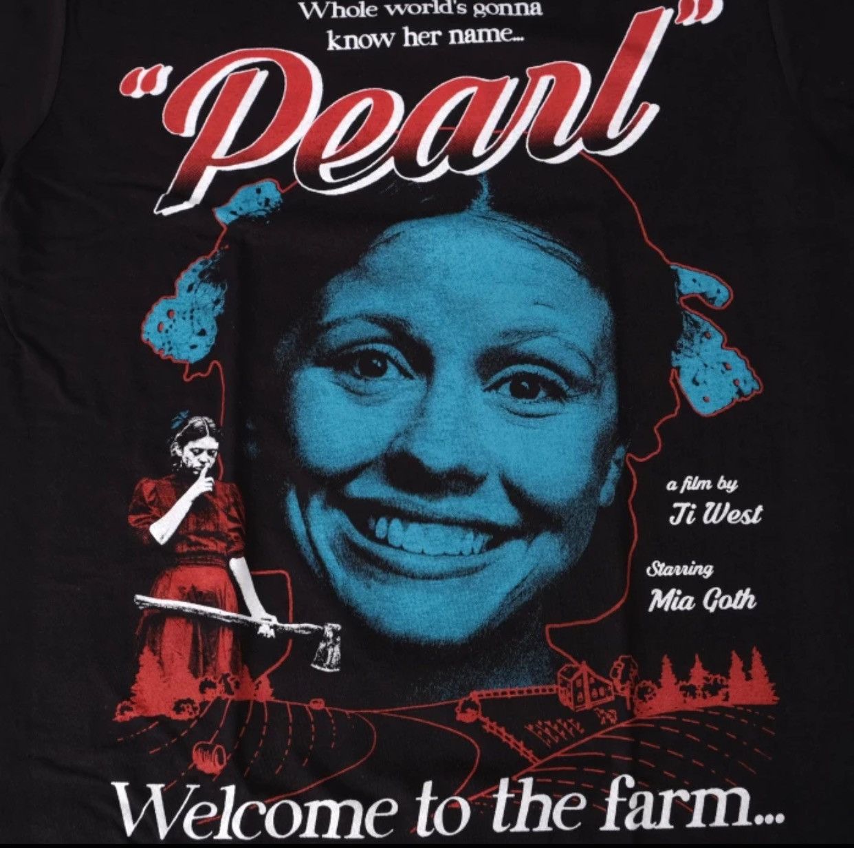Japanese Brand Fan Made Pearl X Maxxine A24 Movie Tee Size US L / EU 52-54 / 3 - 2 Thumbnail