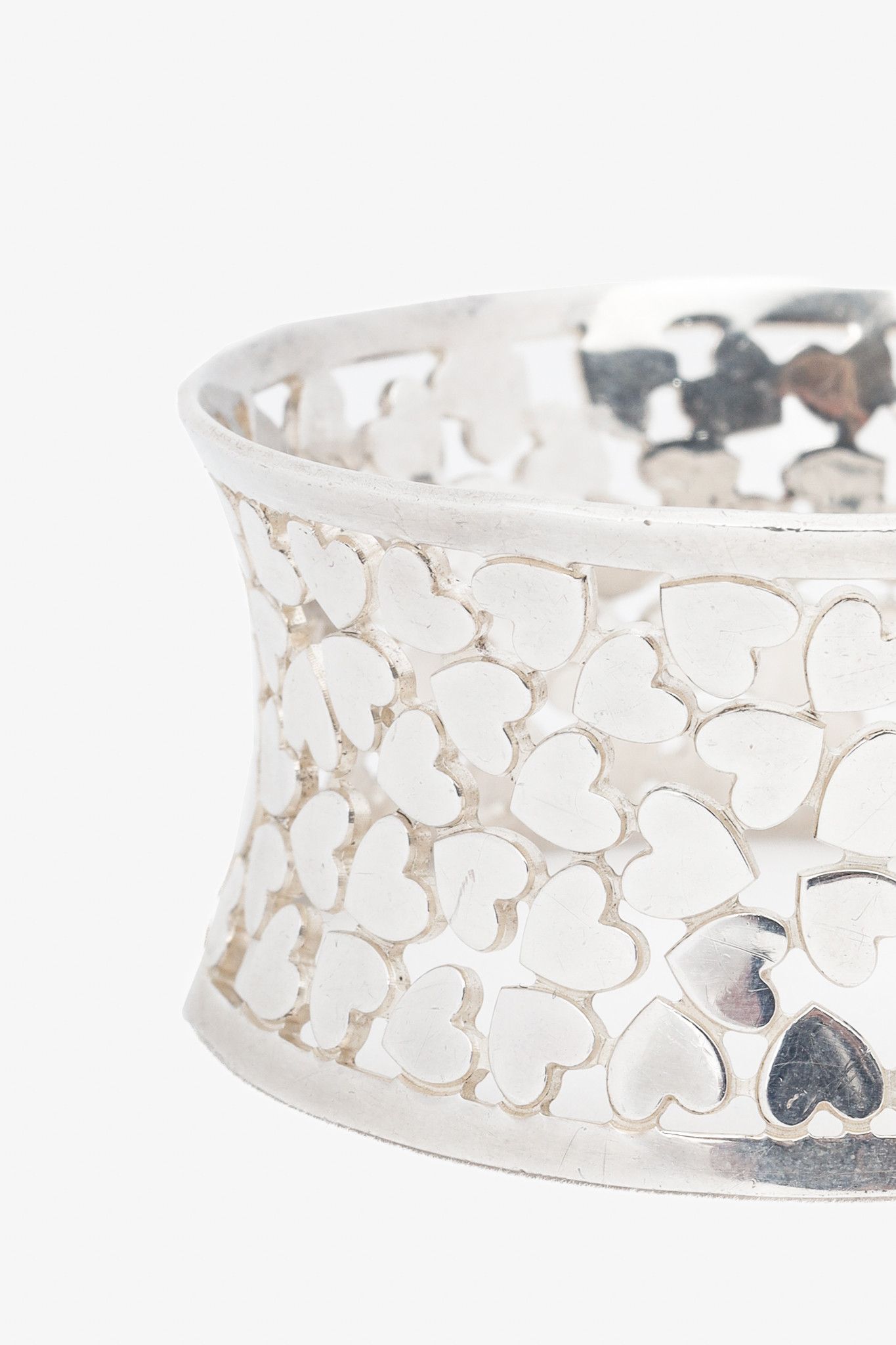 Other Birks Sterling Silver Heart-Cutout Open Cuff Bracelet Size ONE SIZE - 3 Thumbnail