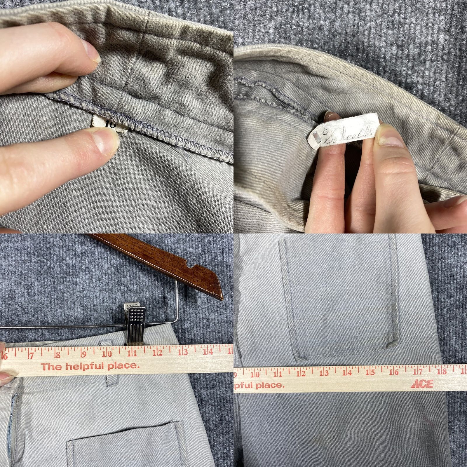 Vintage VINTAGE Womens Jeans Pants 10 Dip Dye Gradient Hippie Flare Brushed Cotton Flower 1970s Bell Bottoms Boho Embroidered Dark Wash Jeans Womens Size 32" / US 10 / IT 46 - 9 Thumbnail