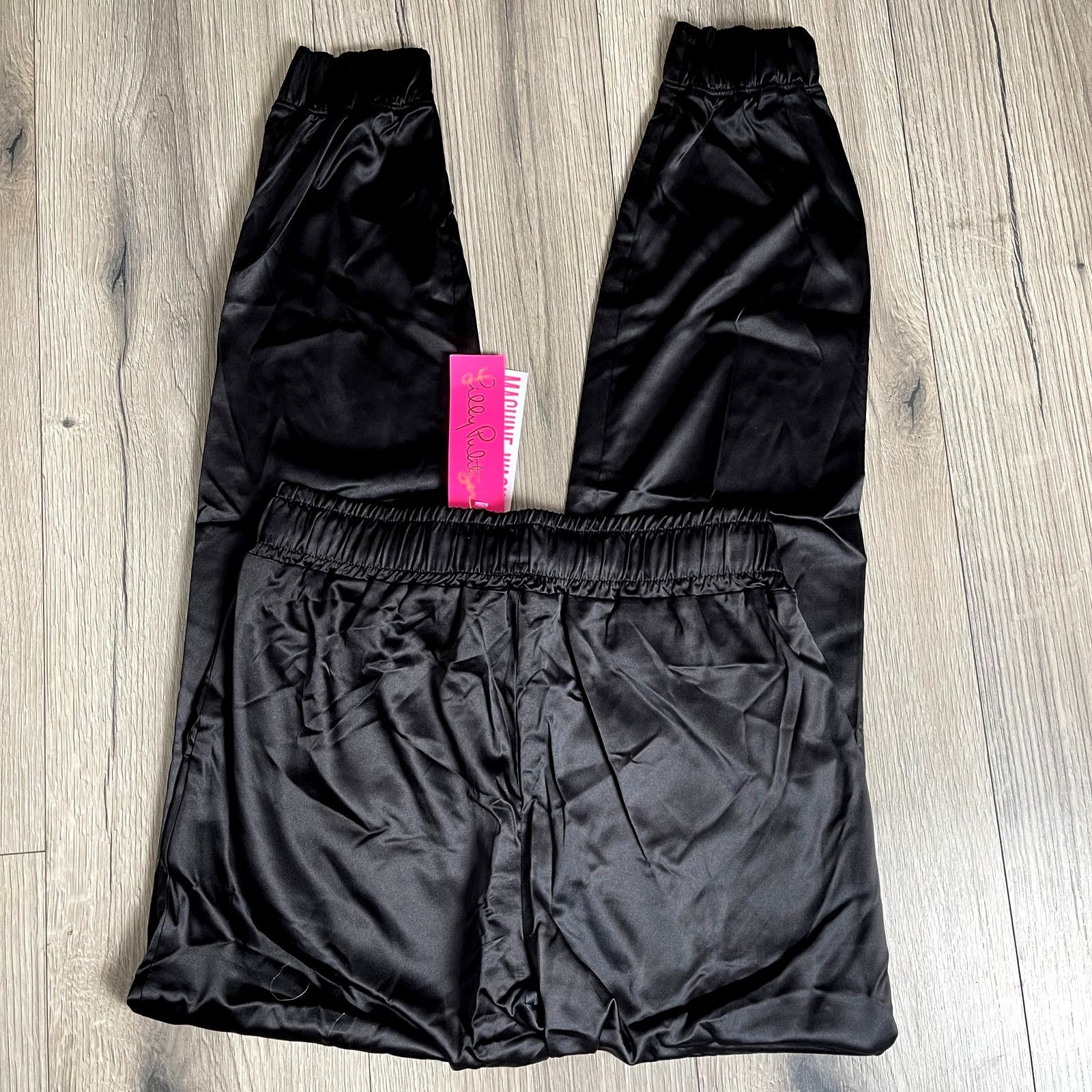 Lilly Pulitzer Lilly Pulitzer Julissa Stretch Pant Satin Elastic Cuff XS Size 28" / US 6 / IT 42 - 3 Thumbnail