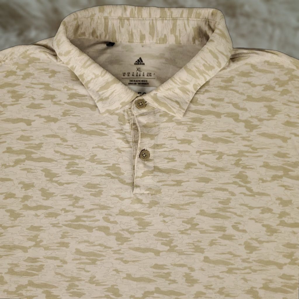 Adidas Adidas Polo Shirt Mens Size XL Beige Camouflage Golf Casual Short Sleeve Polo Shirt Mens XL Beige Camouflage Golf Casual Short Sleeve Adidas Size US XL / EU 56 / 4 - 1 Thumbnail