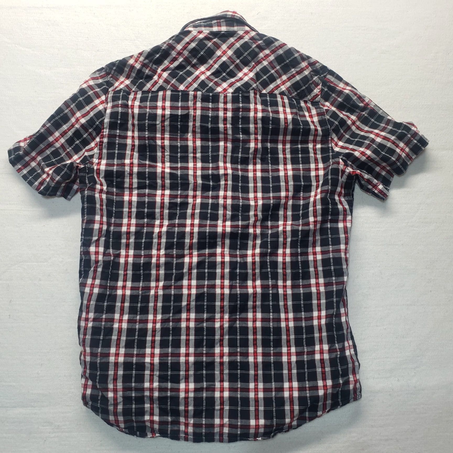 Old Navy Old Navy Shirt Button-Up Plaid Short Sleeve Men's M Black Cotton Flannel Pocket Casual QC Size US M / EU 48-50 / 2 - 7 Thumbnail