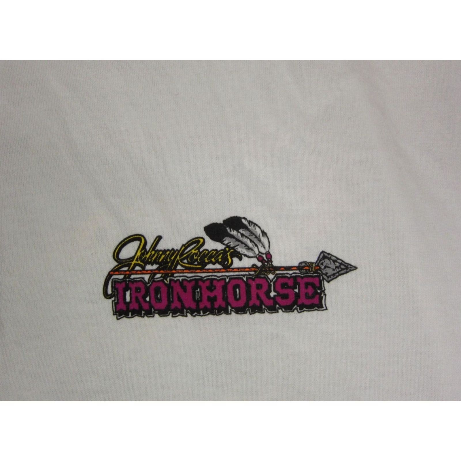Vintage VINTAGE Cotton Deluxe Shirt Mens 2X White Crew Neck Short Sleeve 90s Mercury Racing Iron Horse Henley Cotton Deluxe Mens Shirt 2X White 90s Size US XXL / EU 58 / 5 - 5 Thumbnail