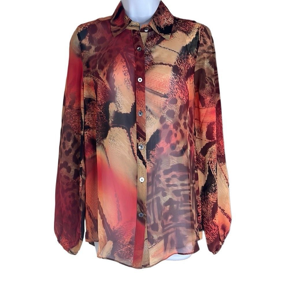 Other Da Nang Womens XS 100% Silk Button Front Tunic Top Blouse Re Size XS / US 0-2 / IT 36-38 - 1 Thumbnail