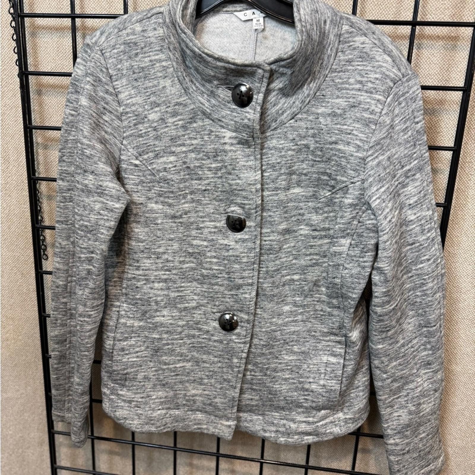 Other CAbi Heather Gray Button-Up Blazer Size M / US 6-8 / IT 42-44 - 1 Thumbnail