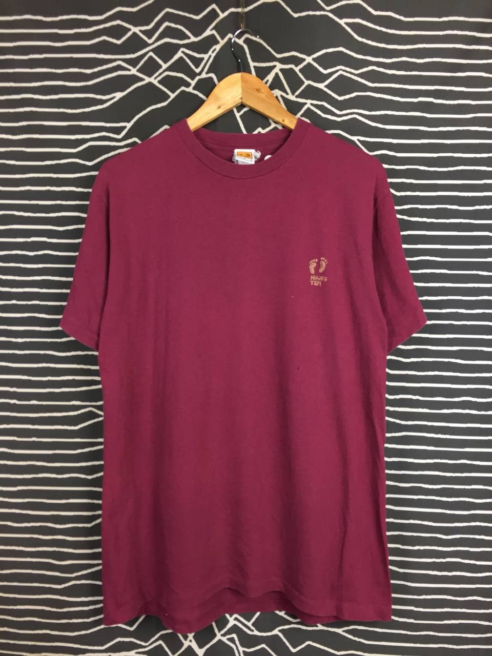 Hang Ten Vtg 80s 90s Hang Ten Classic Surf Big Logo Single Stitch Tee Size US M / EU 48-50 / 2 - 6 Thumbnail