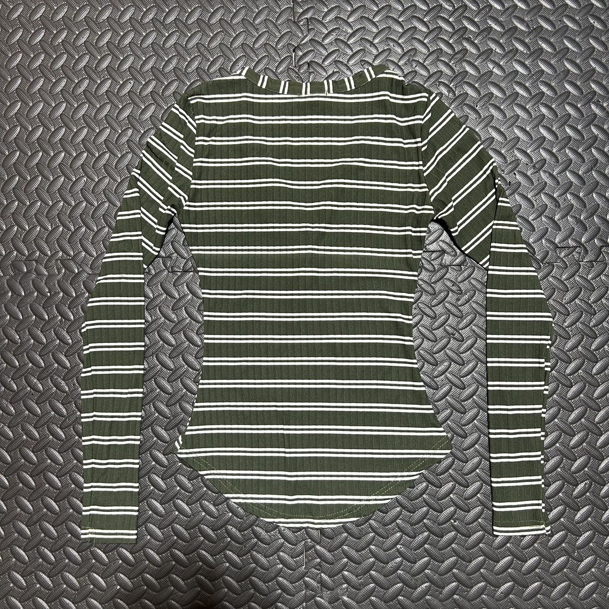 rue21 Rue 21 Blouse Henley Women’s XS Olive Green Striped Button Size XS / US 0-2 / IT 36-38 - 8 Thumbnail