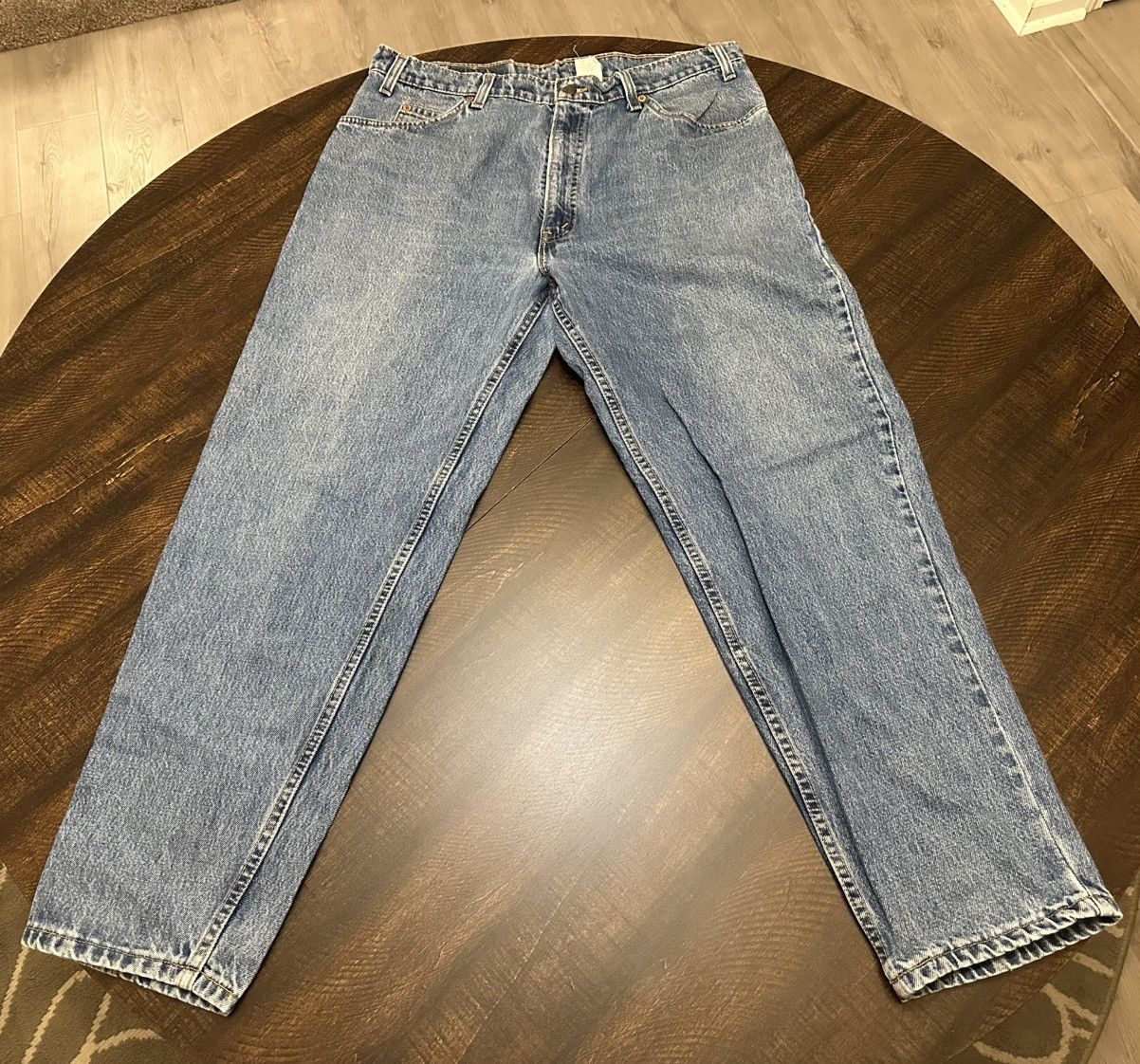 Levi's Vintage 90s Levi's 550 Jeans Orange Tab Med Wash|USA 36x29” Size US 36 / EU 52 - 4 Thumbnail