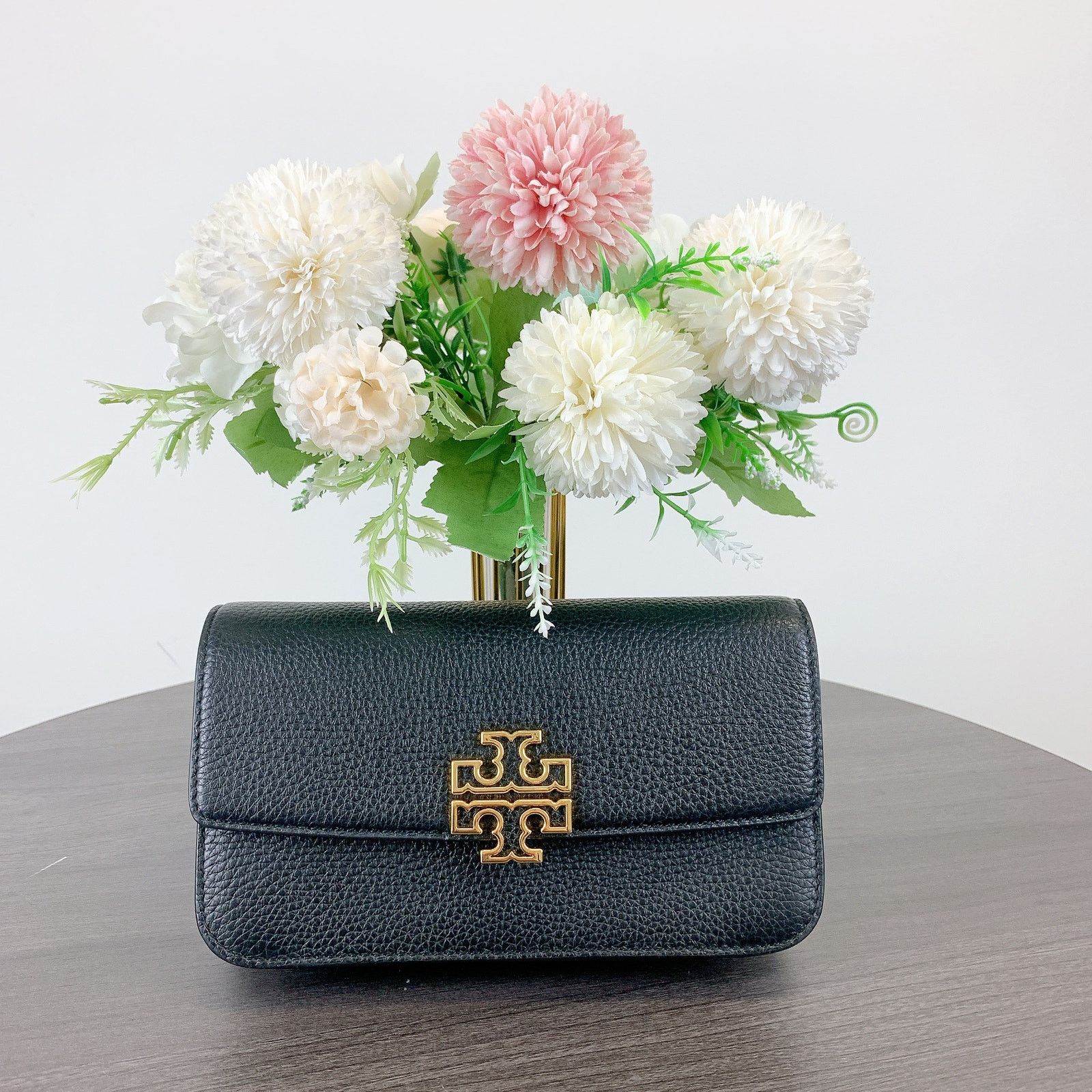Tory Burch Tory Burch 141012 Britten Small Wristlet Crossbody Bag BLACK Size ONE SIZE - 3 Thumbnail
