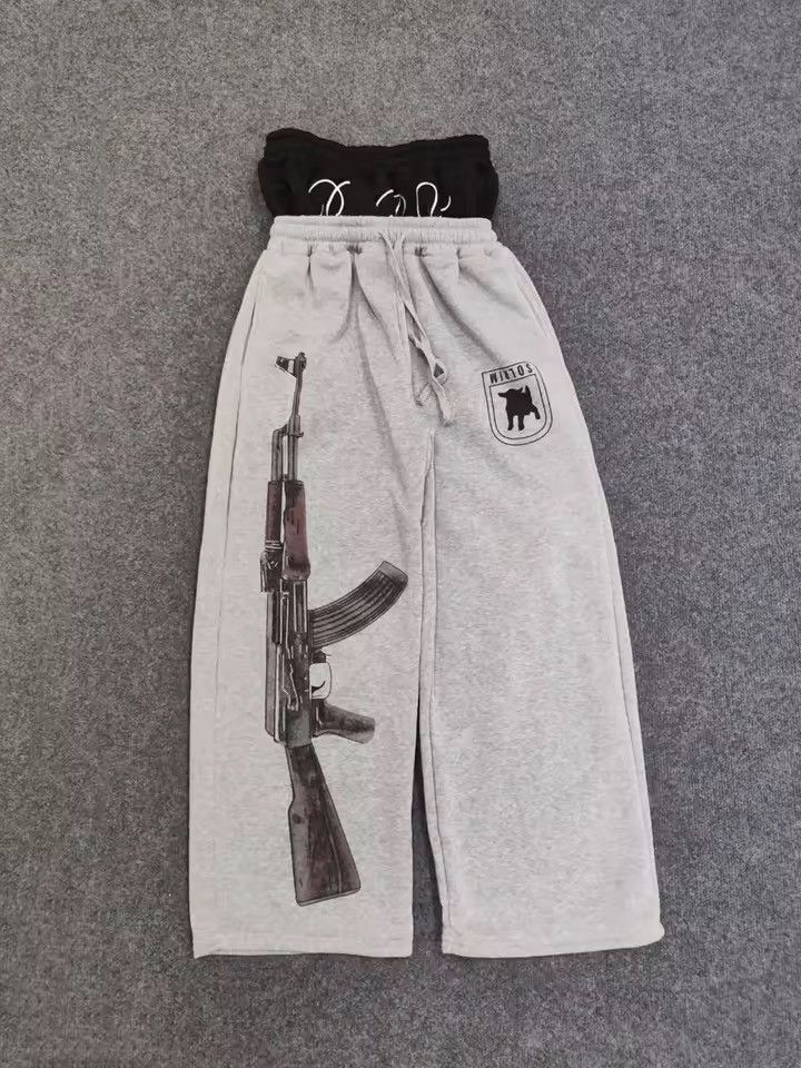 Japanese Brand Grey AK47 Sweatpants V2 Size US 31 - 3 Thumbnail