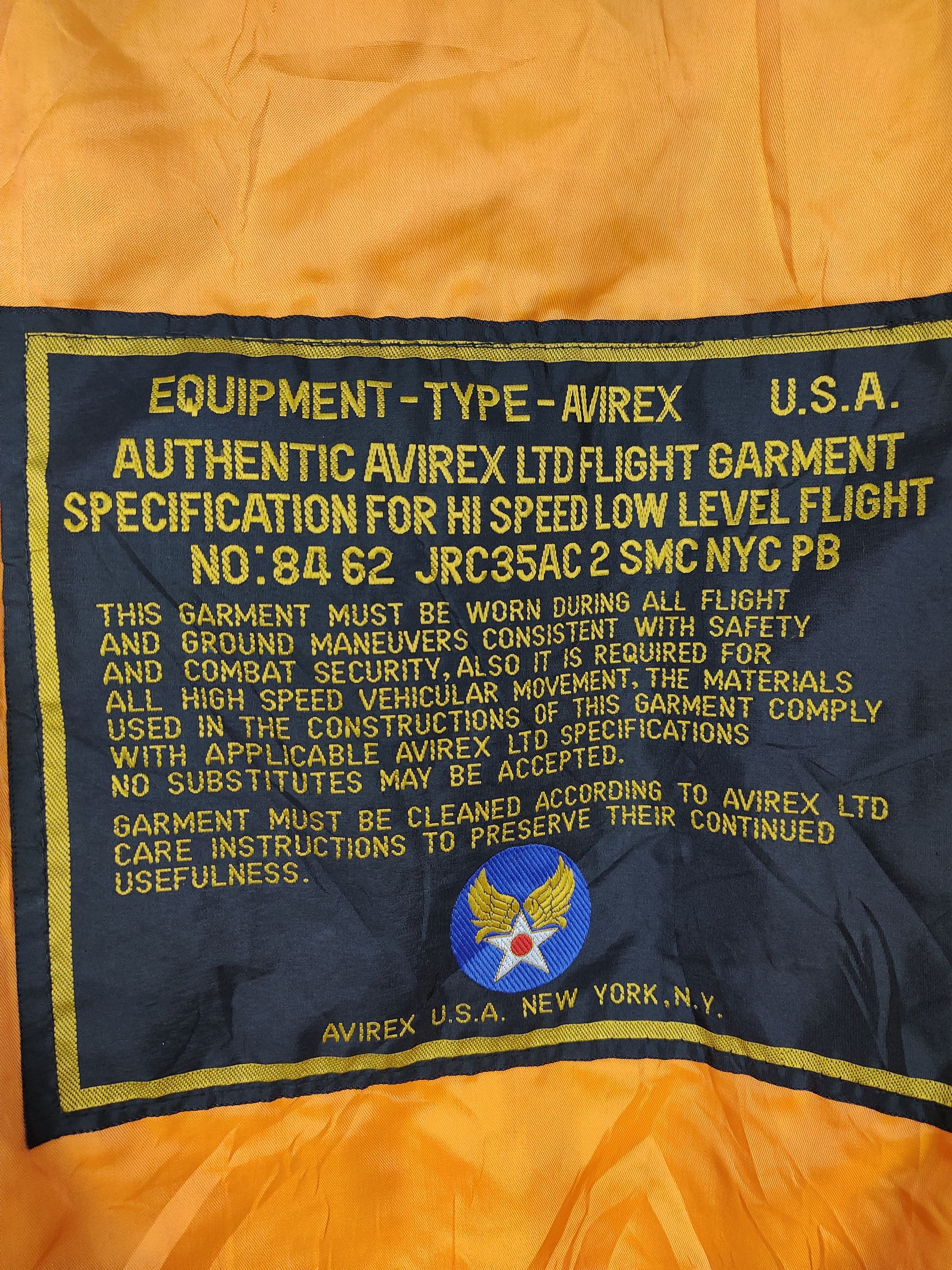 Avirex Vintage Avirex USAF Bomber Flight Jacket (mil-j-827901) Size US L / EU 52-54 / 3 - 6 Thumbnail