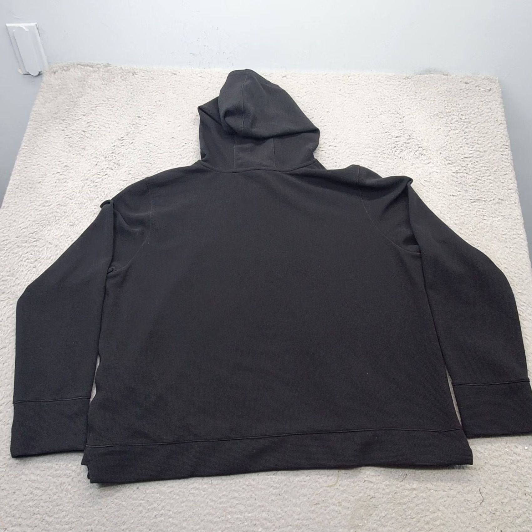 DKNY DKNY Hoodie Womens XXL Black Soft Waffle Knit Classic Fit Long Sleeve Pullover Size XXL / US 16-18 / IT 52-54 - 2 Thumbnail