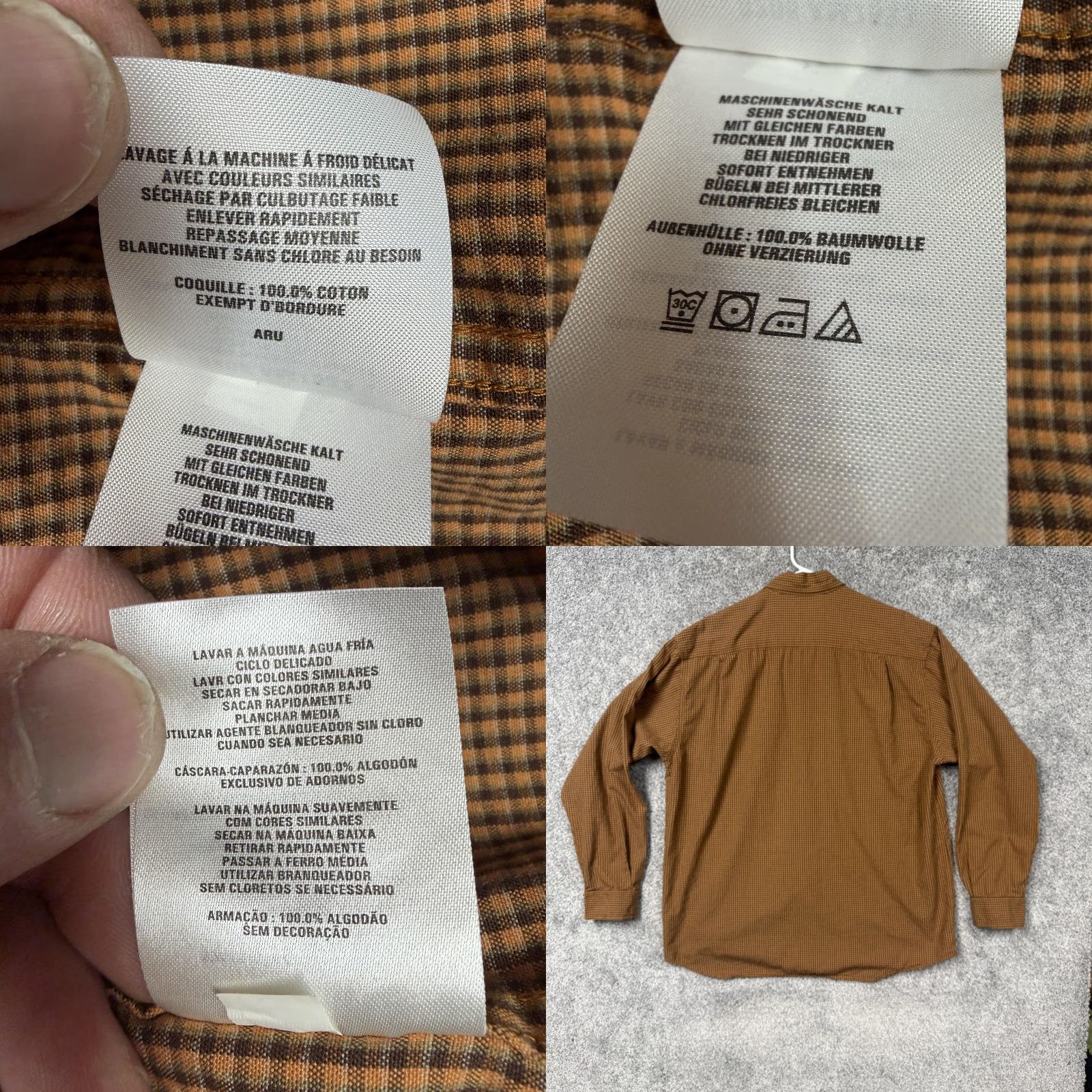 Vintage VTG Columbia Button-Down Shirt Men L Brown Orange Plaid Long Sleeve Size US L / EU 52-54 / 3 - 8 Thumbnail