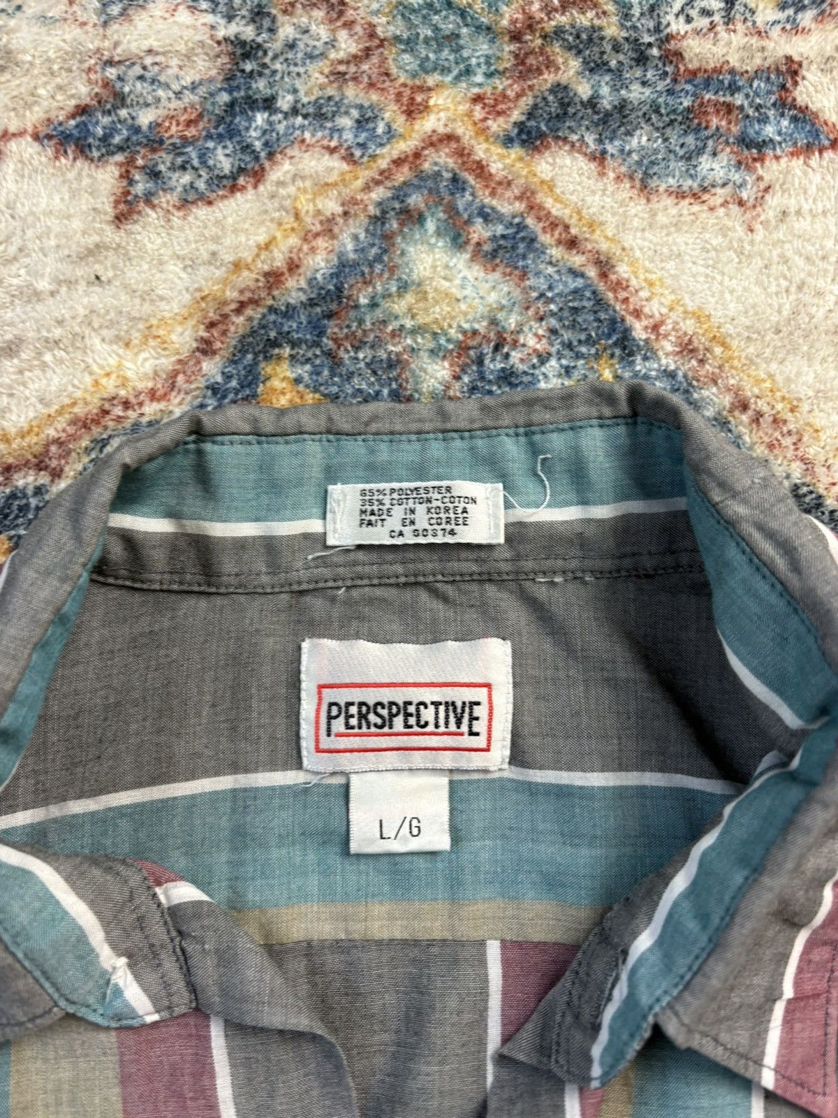 Vintage Vintage Perspective Striped Button-up Shirt Large Size US L / EU 52-54 / 3 - 3 Thumbnail