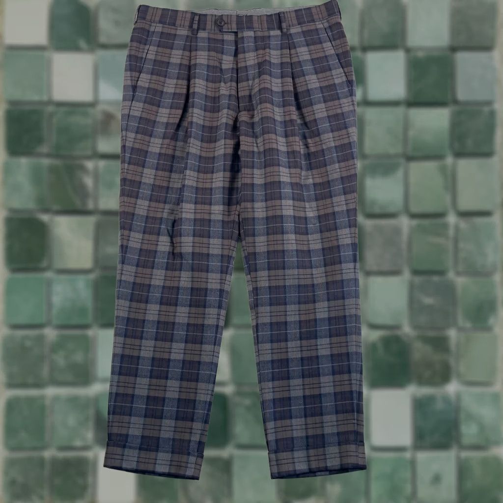 Todd Snyder Todd Snyder Trousers Men 36x29 Multi Plaid 100% Wool Pleated Cuffed NWOT 98 Size US 36 / EU 52 - 1 Thumbnail