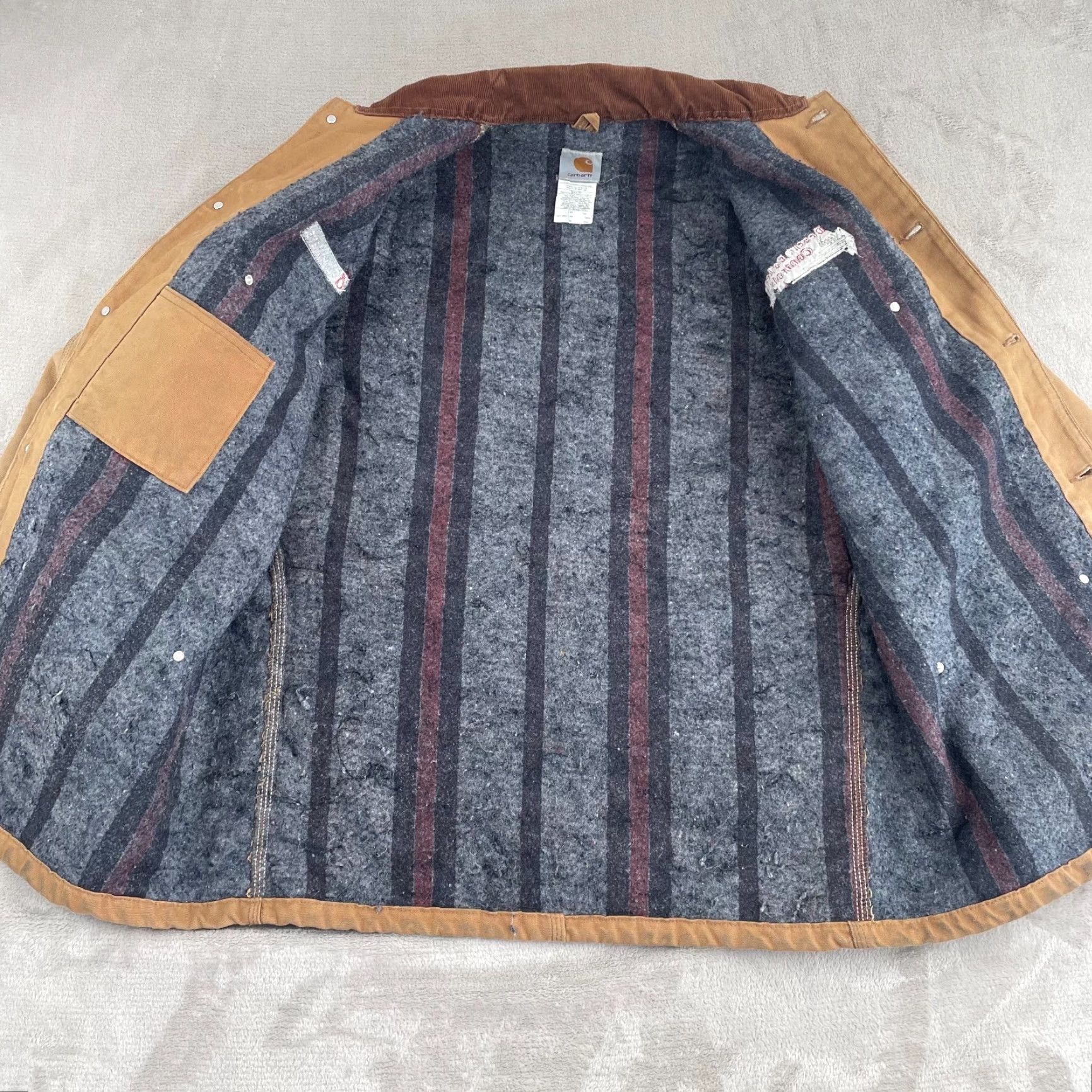 Carhartt VINTAGE Carhartt Chore C01 Jacket Mens 44 Tall Beige Lined USA Barn Duck Work Jacket Size US S / EU 44-46 / 1 - 6 Thumbnail