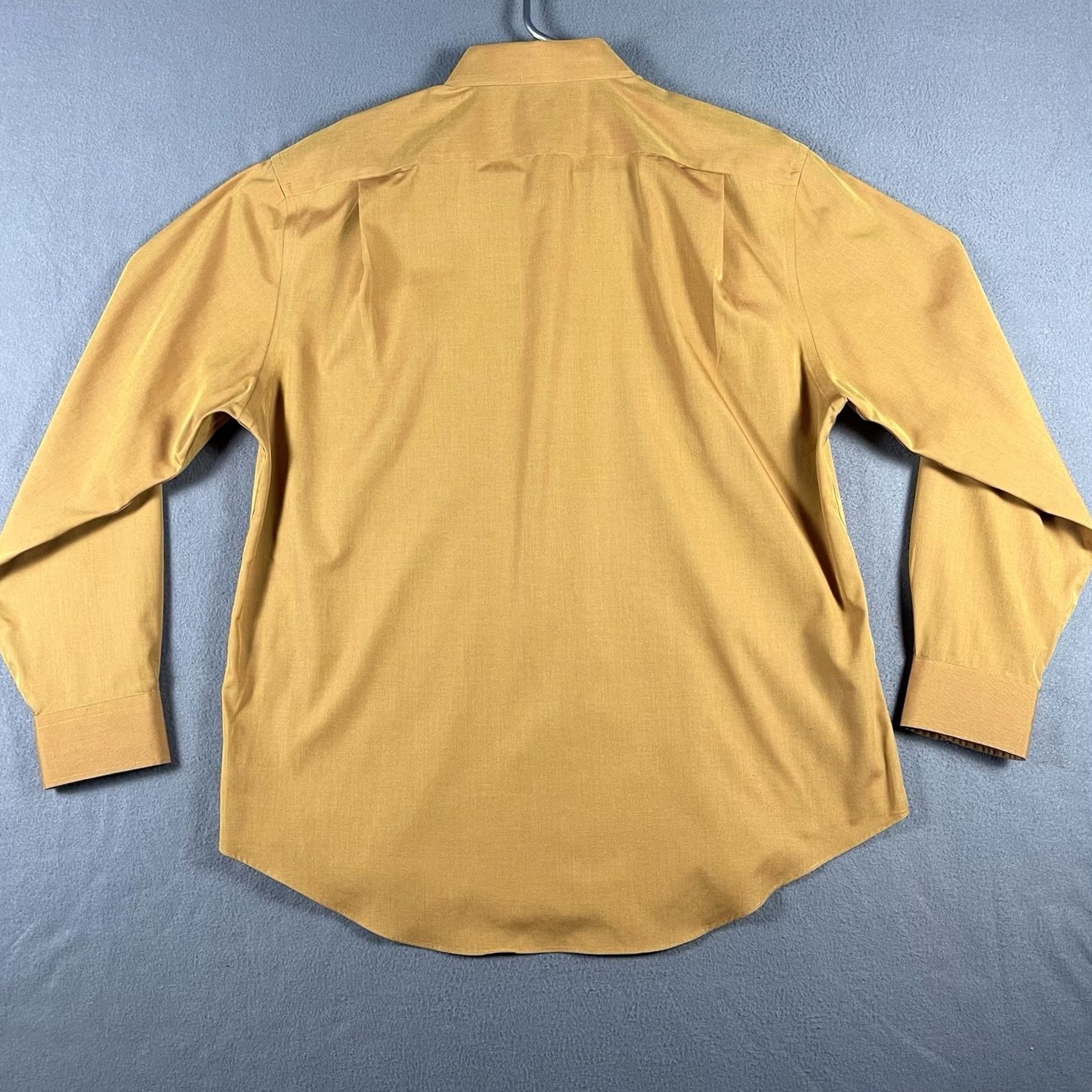 Pronto Uomo Pronto Uomo Dress Shirt 17 34-35 Gold 100% Cotton Non-Iron Classic Button-Down Long Sleeve Mens Shirt Size US XL / EU 56 / 4 - 4 Thumbnail