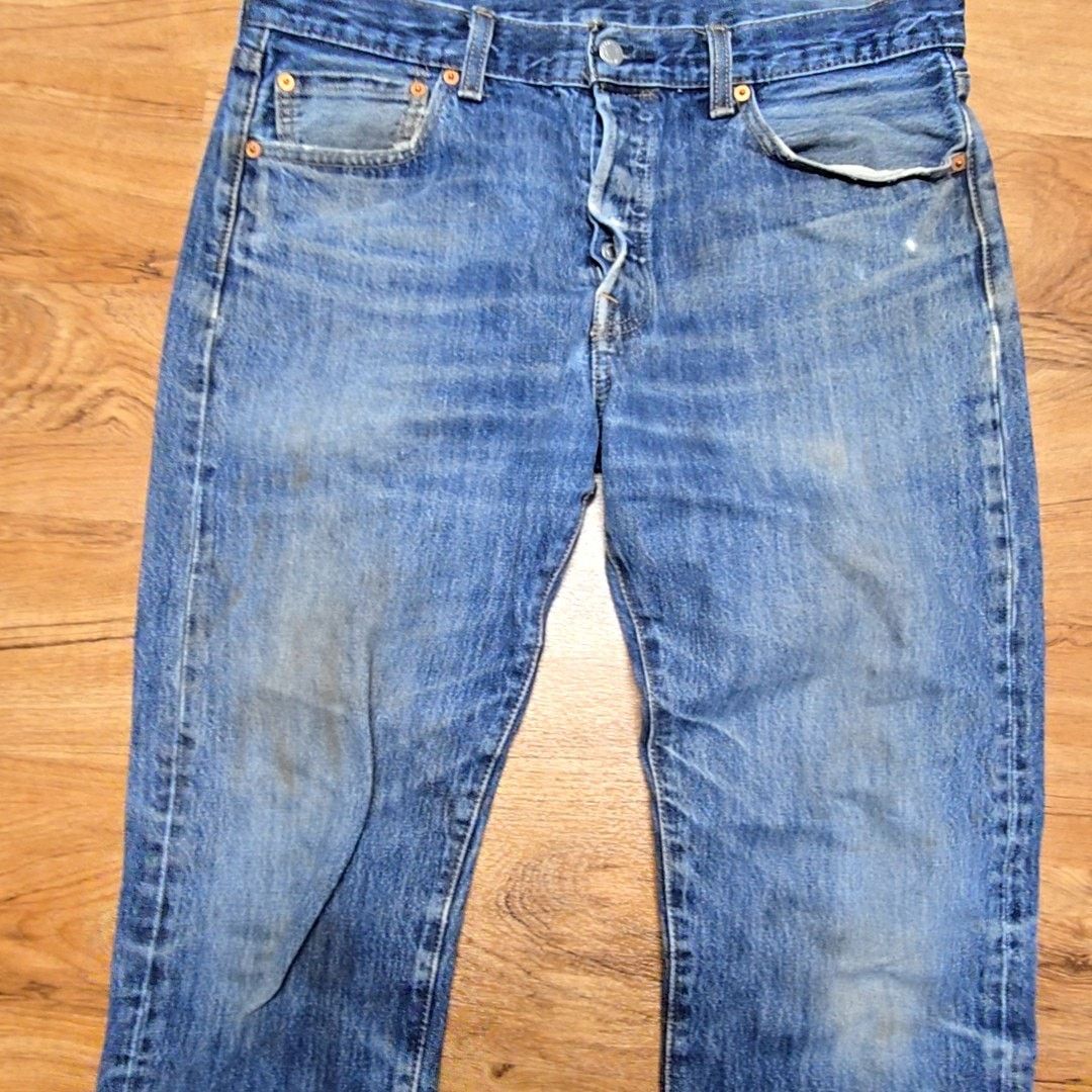 Levi's Levi's 501 Jeans Button Fly Faded Blue Denim 34x34 Size US 34 / EU 50 - 3 Thumbnail