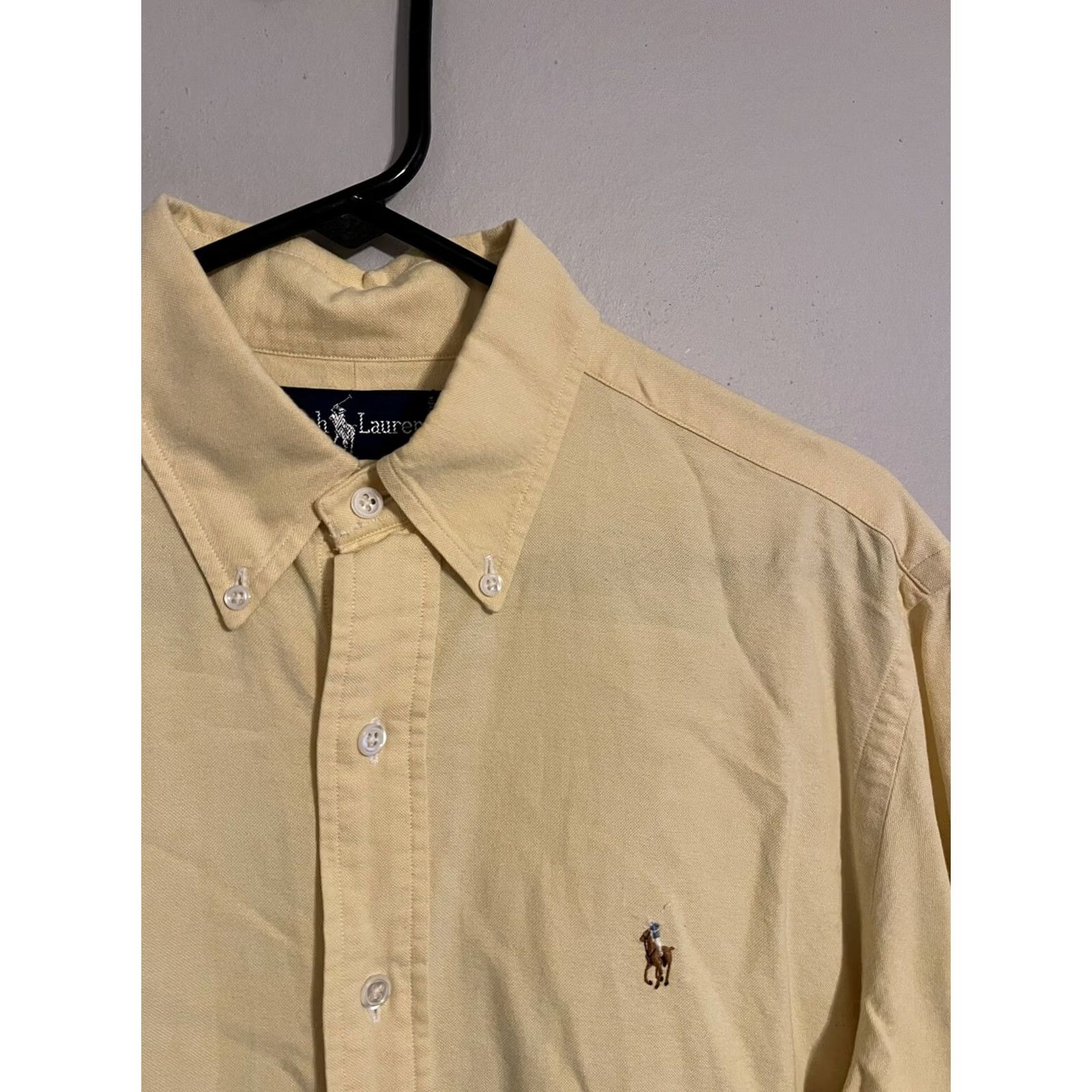Polo Ralph Lauren Polo Ralph Lauren Men's L/S Button Up Dress Shirt Yellow 16-34 Size 42R - 2 Thumbnail
