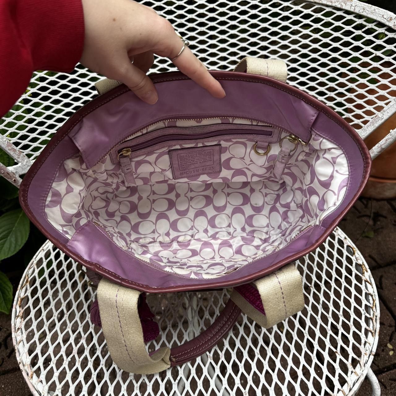 Coach Coach Pinkish-Purple Satin Tote Size ONE SIZE - 6 Thumbnail