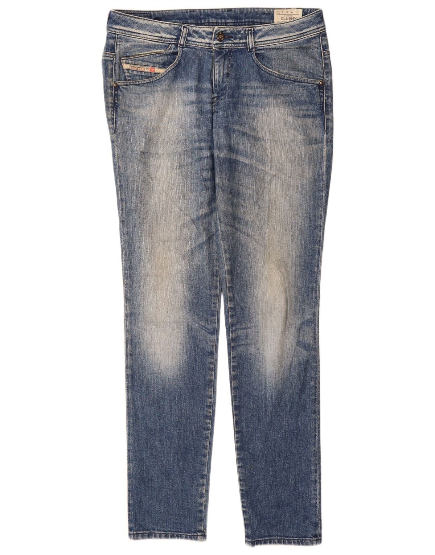 Diesel Womens Clushy Skinny Jeans W31 L32 Blue Cotton Size 42" / US 20 - 1 Thumbnail