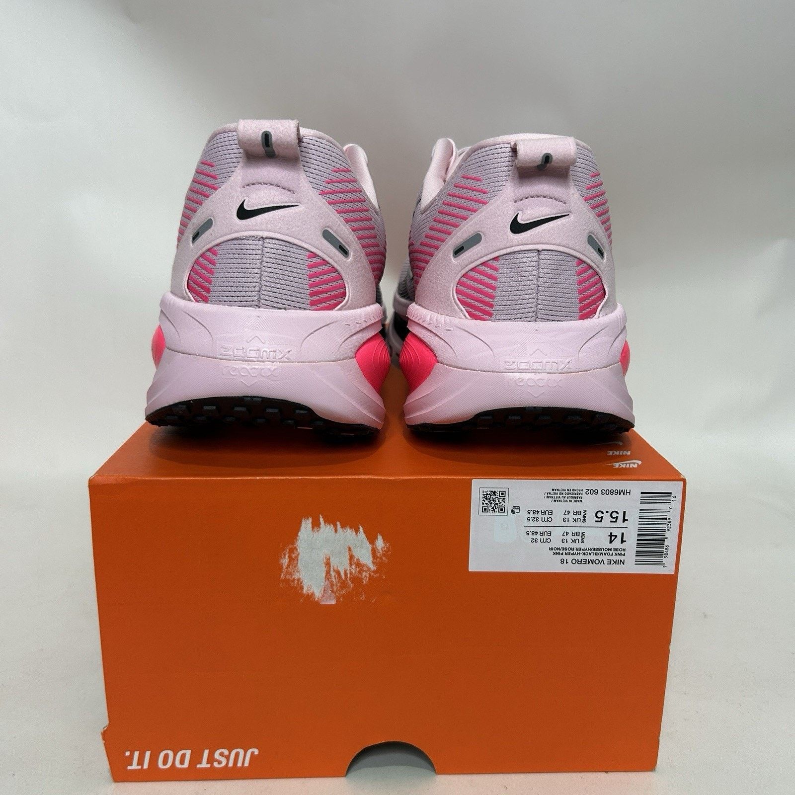 Nike Nike Vomero 18 “Pink Foam Hyper Pink Black” HM6803-602 Size US 14 / EU 47 - 4 Thumbnail