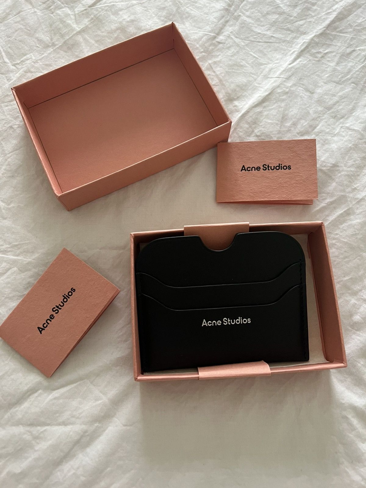 Acne Studios Elmas Logo-Print Leather Cardholder Size ONE SIZE - 2 Thumbnail