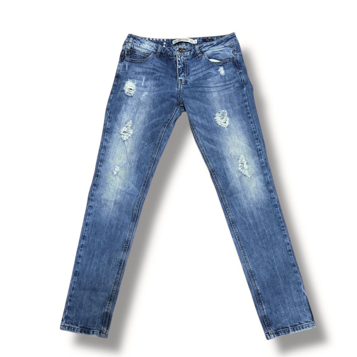 Zara Zara distressed denim jeans Size 30" / US 8 / IT 44 - 1 Thumbnail