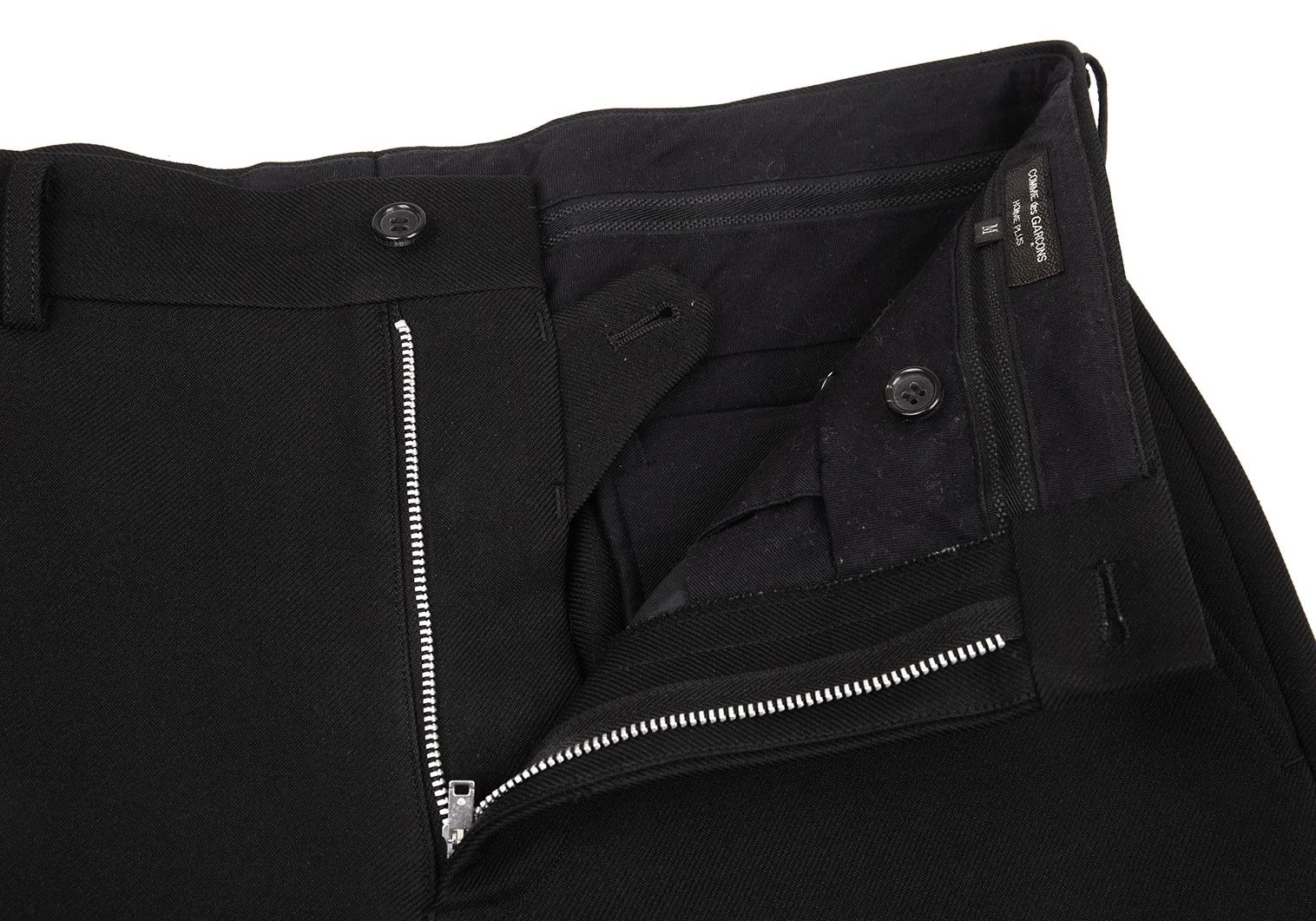 Comme des Garcons Homme Plus Polyester Tapered Pants in Black Size M Size US 34 / EU 50 - 6 Thumbnail
