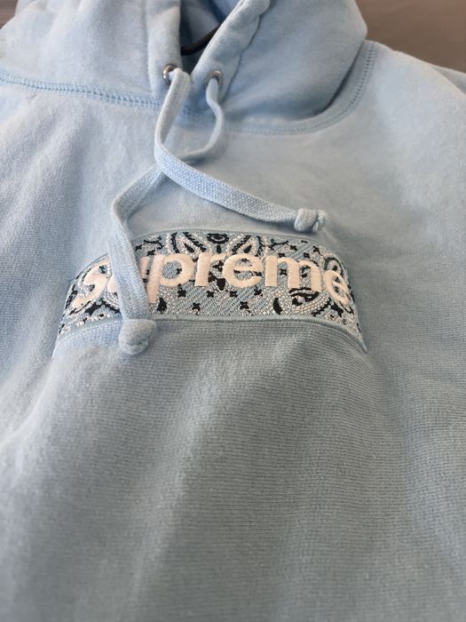 Light blue supreme hoodie on sale