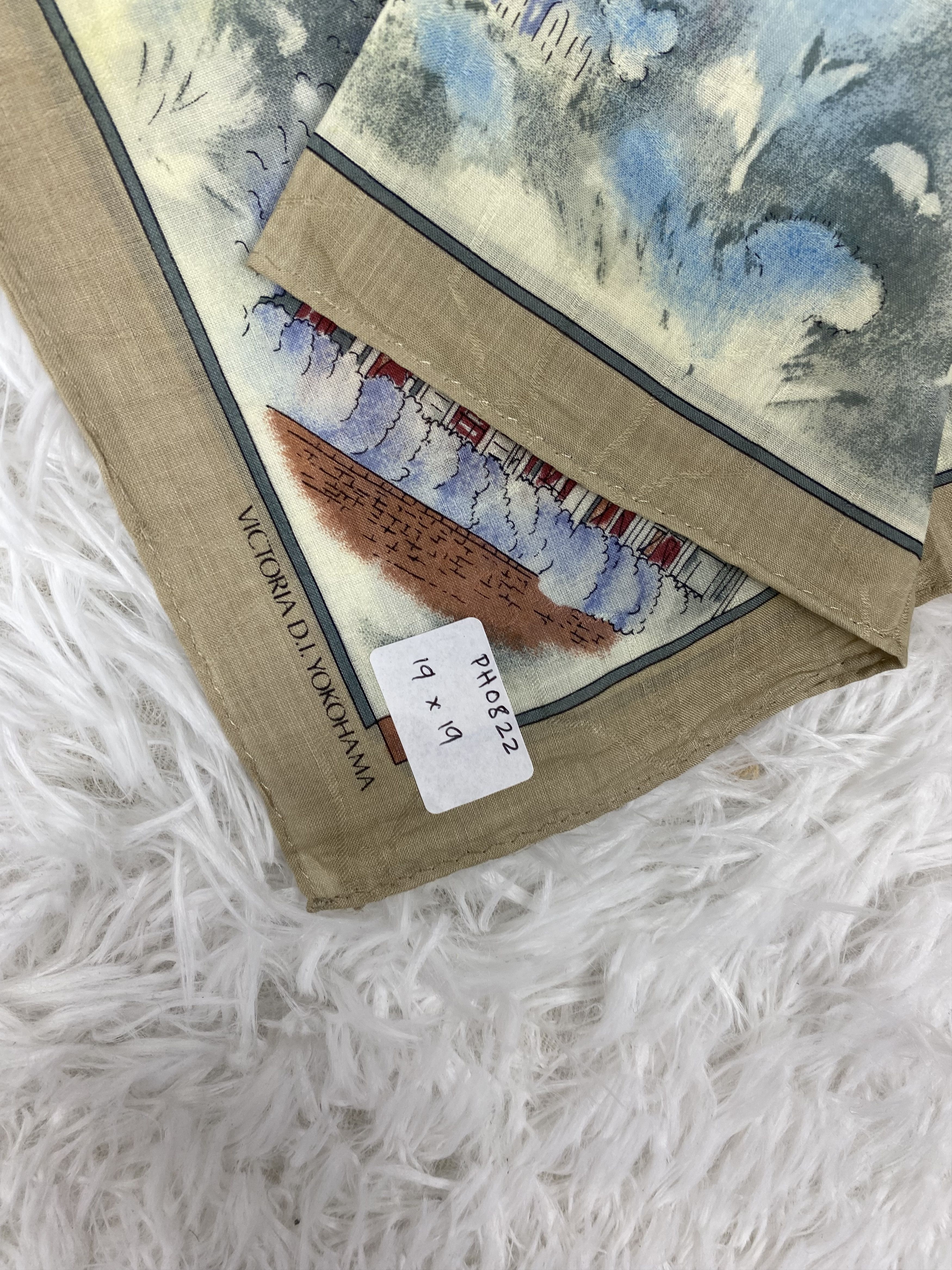 Japanese Brand × Vintage Vintage Victoria Yokohama Handkerchief Neckerchief PH0822 Size ONE SIZE - 2 Thumbnail