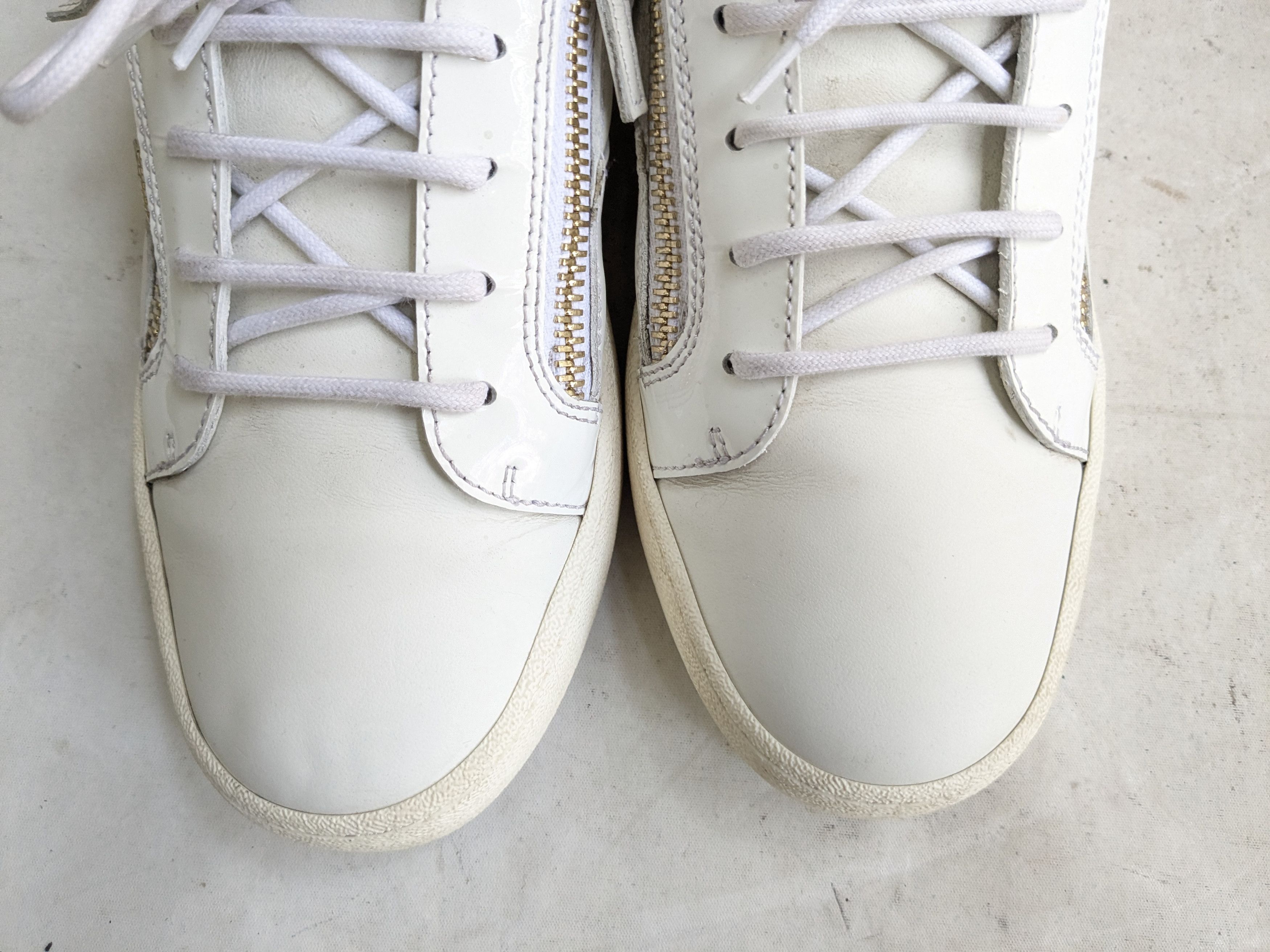 Giuseppe Zanotti Giuseppe Zanotti Sneakers White 10 43 Low Tops Leather Size US 10 / EU 43 - 3 Thumbnail